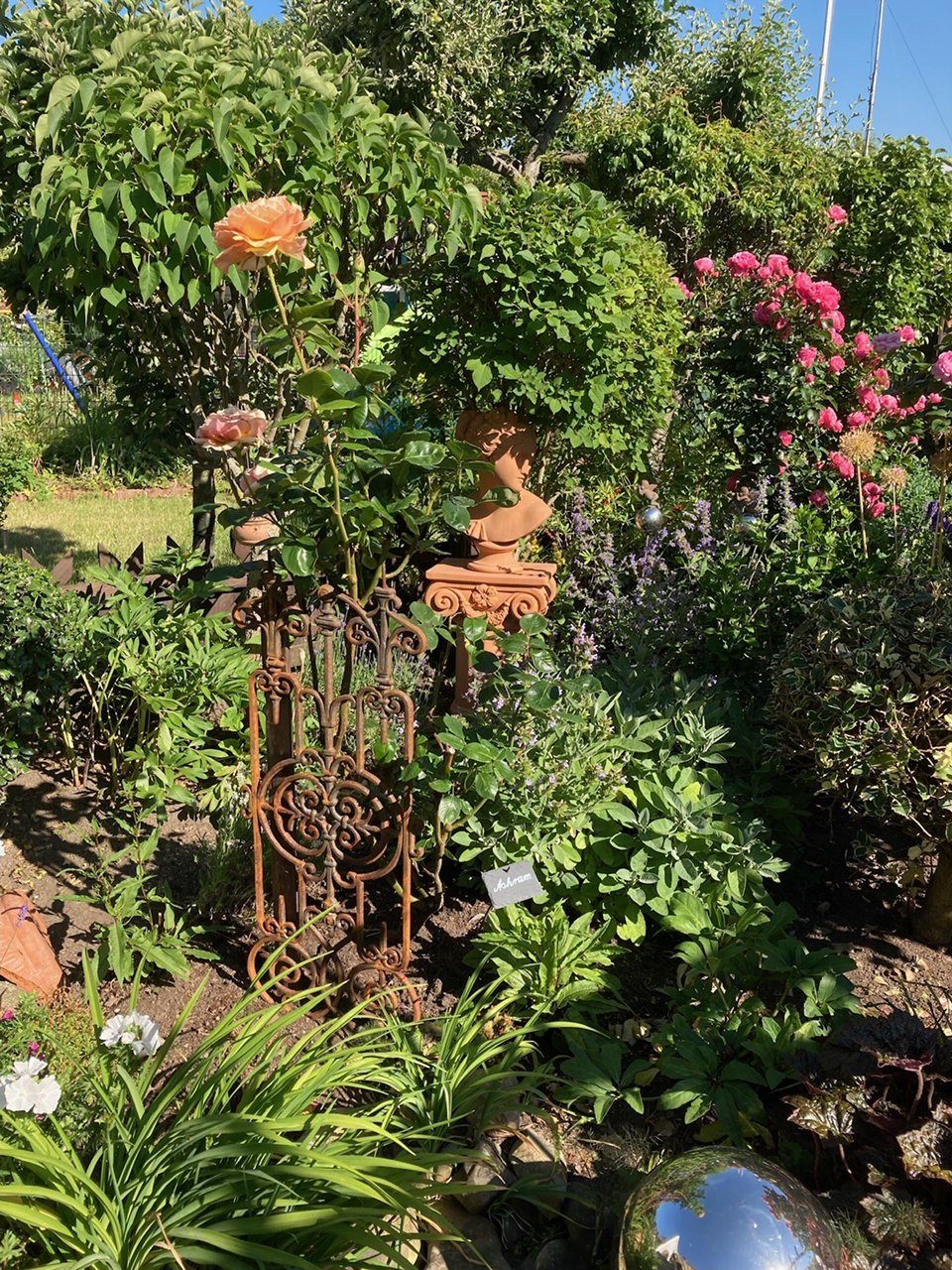 Aubaho Fenster Gitter Garten Zaun Treppen Antik-Stil Eisen Balkon Geländer Rankhilfe