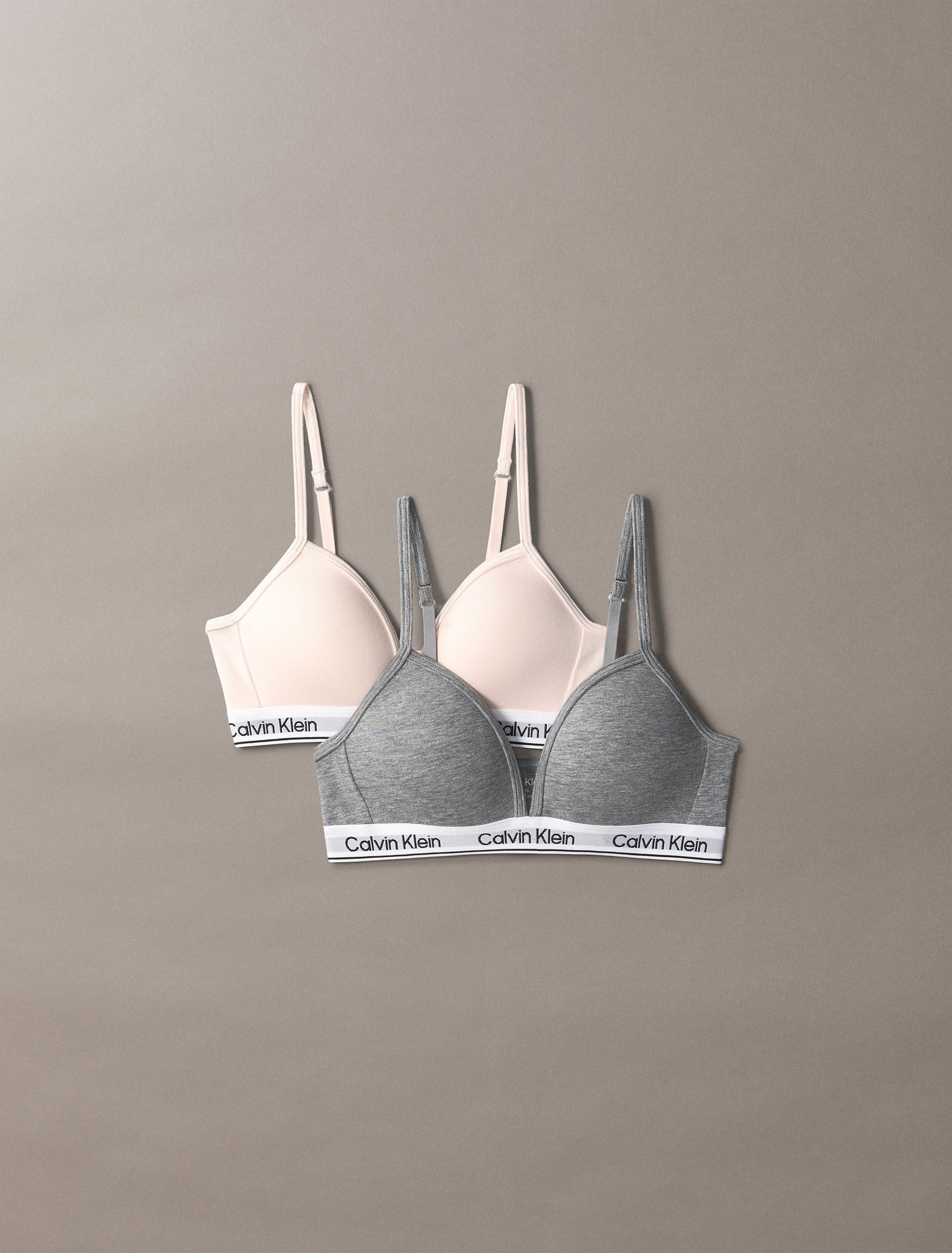 Calvin Klein Underwear Triangel-BH 2PK TRIANGLE (Packung, 2-tlg., 2er-Pack) mit Logobund