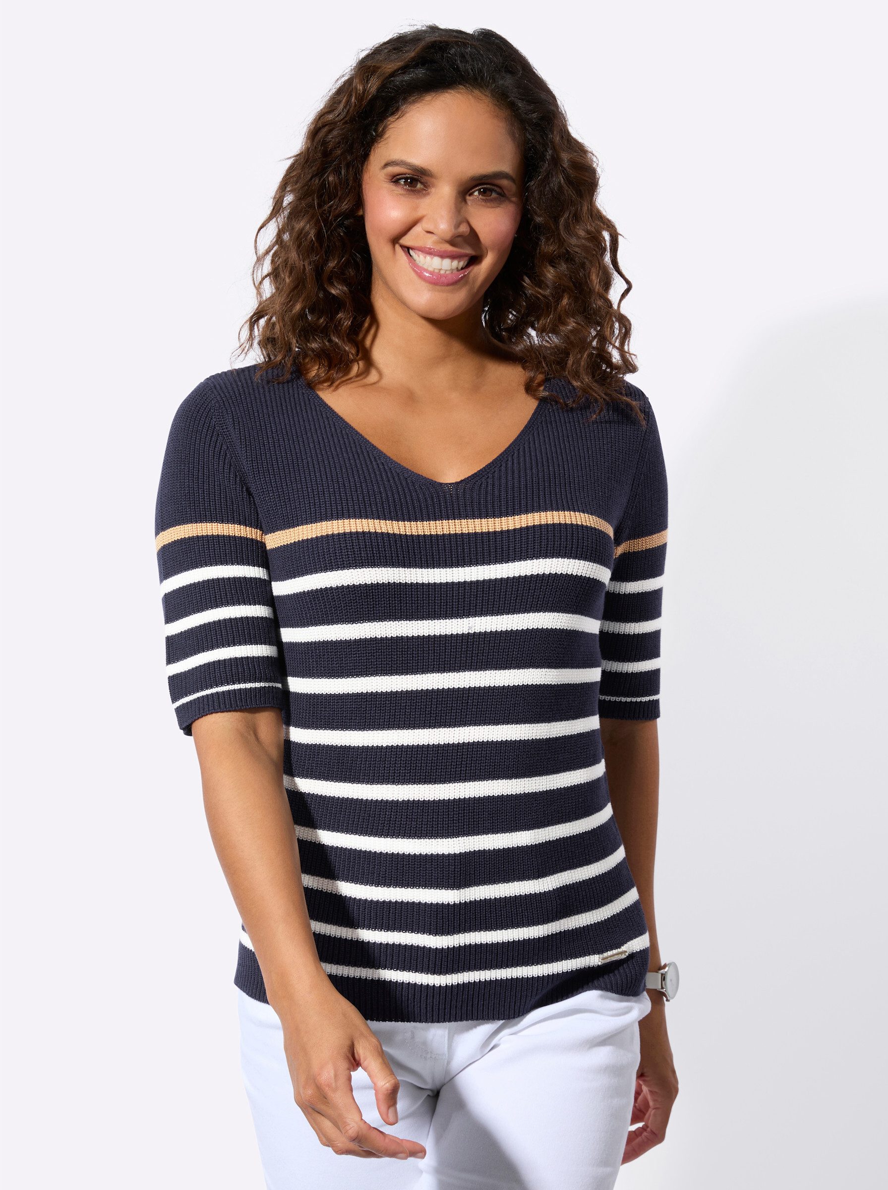 Strickpullover Kurzarm-Pullover Kurzarm