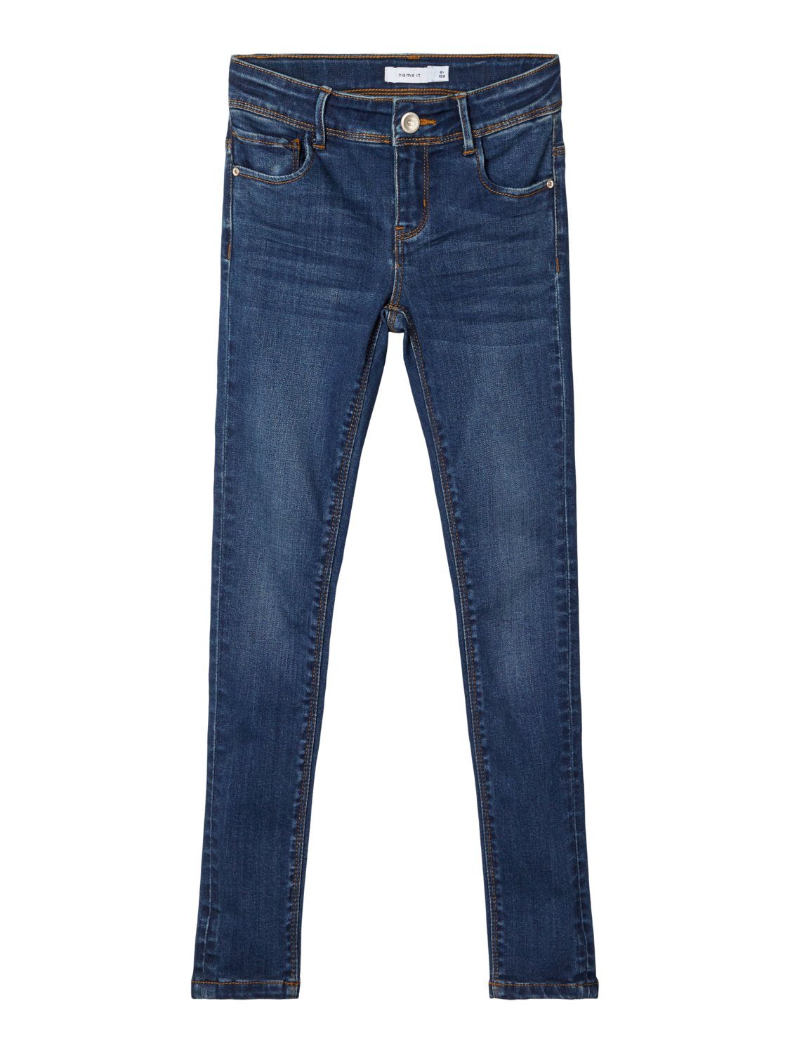 Name It Skinny-fit-Jeans Mädchen NKFPOLLY DNMTECOS 3399 PANT NOOS in Unifarbe