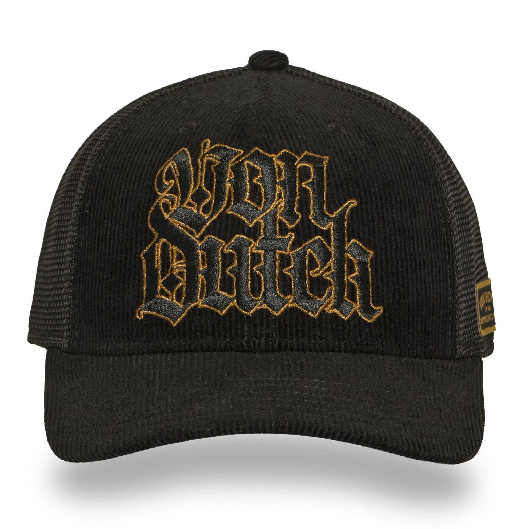Von Dutch Trucker Cap Von Dutch Originals Trucker Cap Half Curved VON DUTCH Premium (Basecap, Basecap, Meshcap, Trucker Kappe) 1929 Druck auf Schirmunterseite