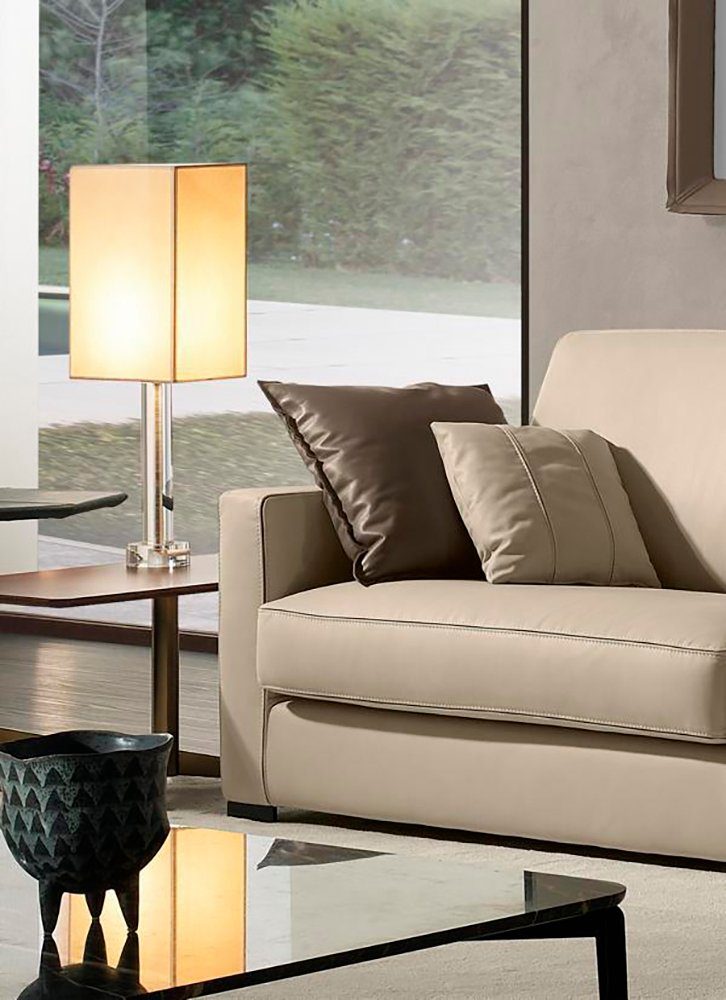 JVmoebel Sofa Elegant Prianera Textil Polsterung 3 Couch Sofa Grau Design Sitzer