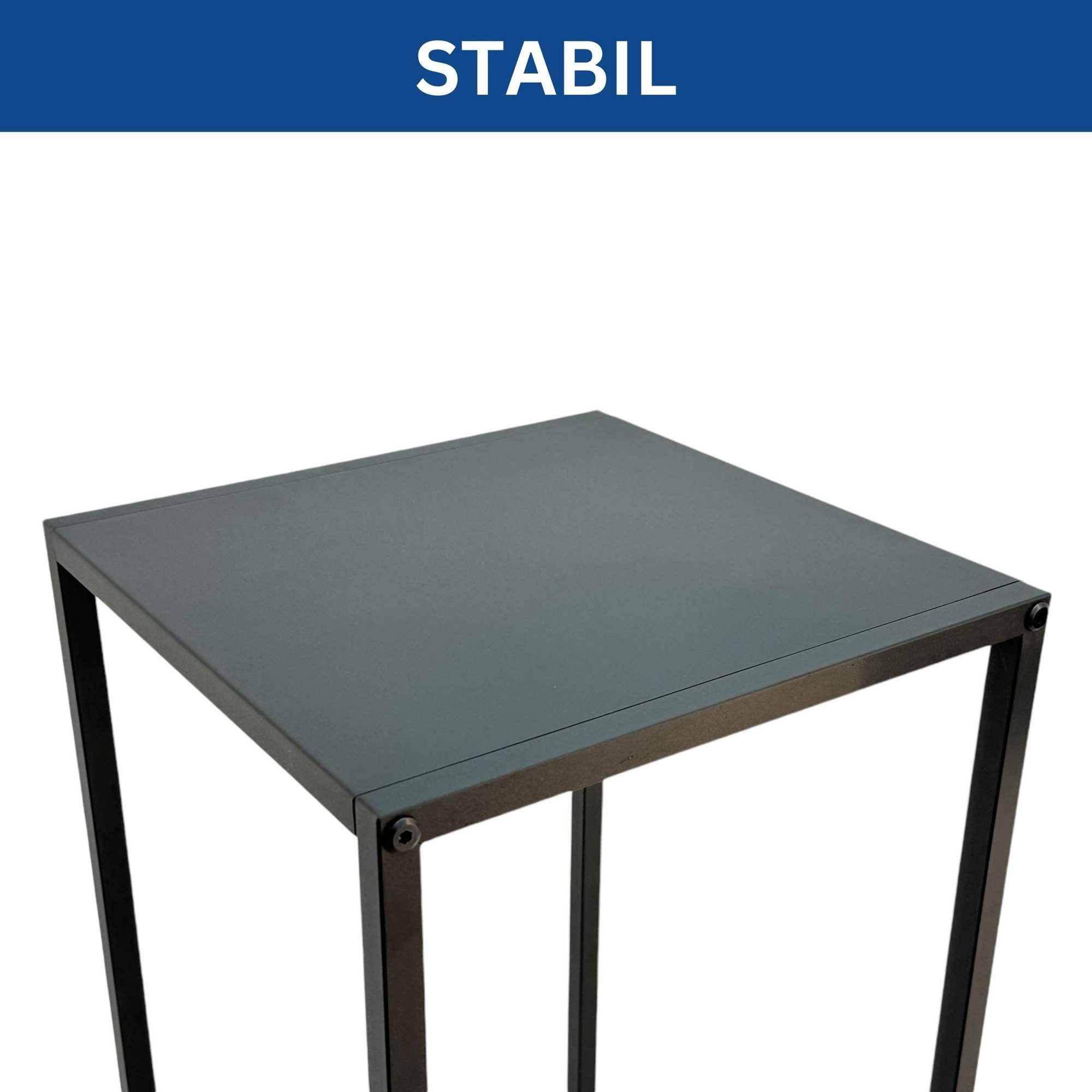 DanDiBo Blumenhocker Pflanzenständer Metall Schwarz Eckig 2er Set Blumenhocker (2er Set, 60 cm und 70 cm), Blumenständer Blumensäule Design Modern Pflanzenhocke – Bild 4 von 5