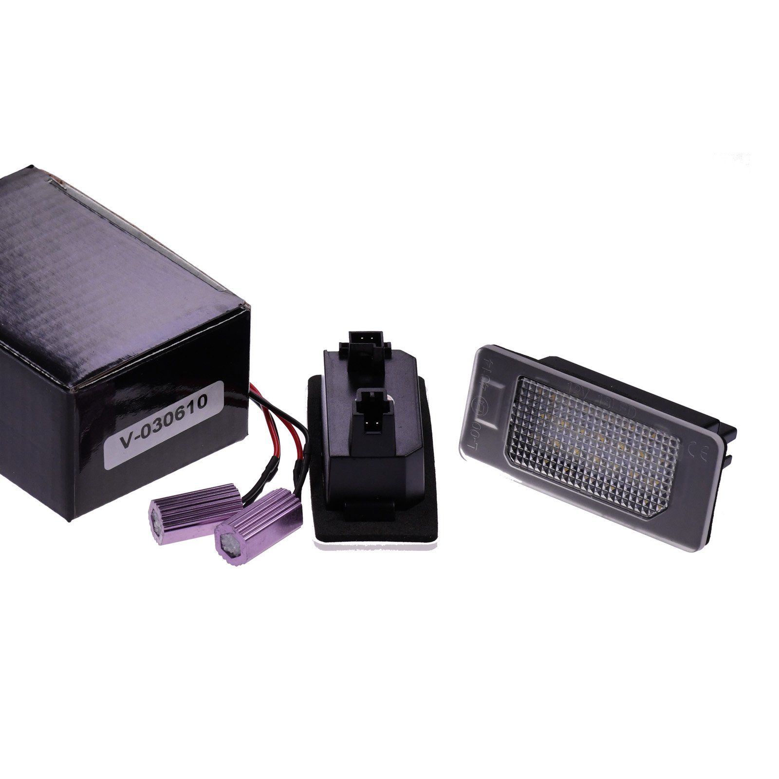 Vinstar KFZ-Ersatzleuchte LED Kennzeichenbeleuchtung E-geprüft für AUDI, AUDI A1 8X A4 8K A5 8T A6 C7 A7 4G TT 8J Q5