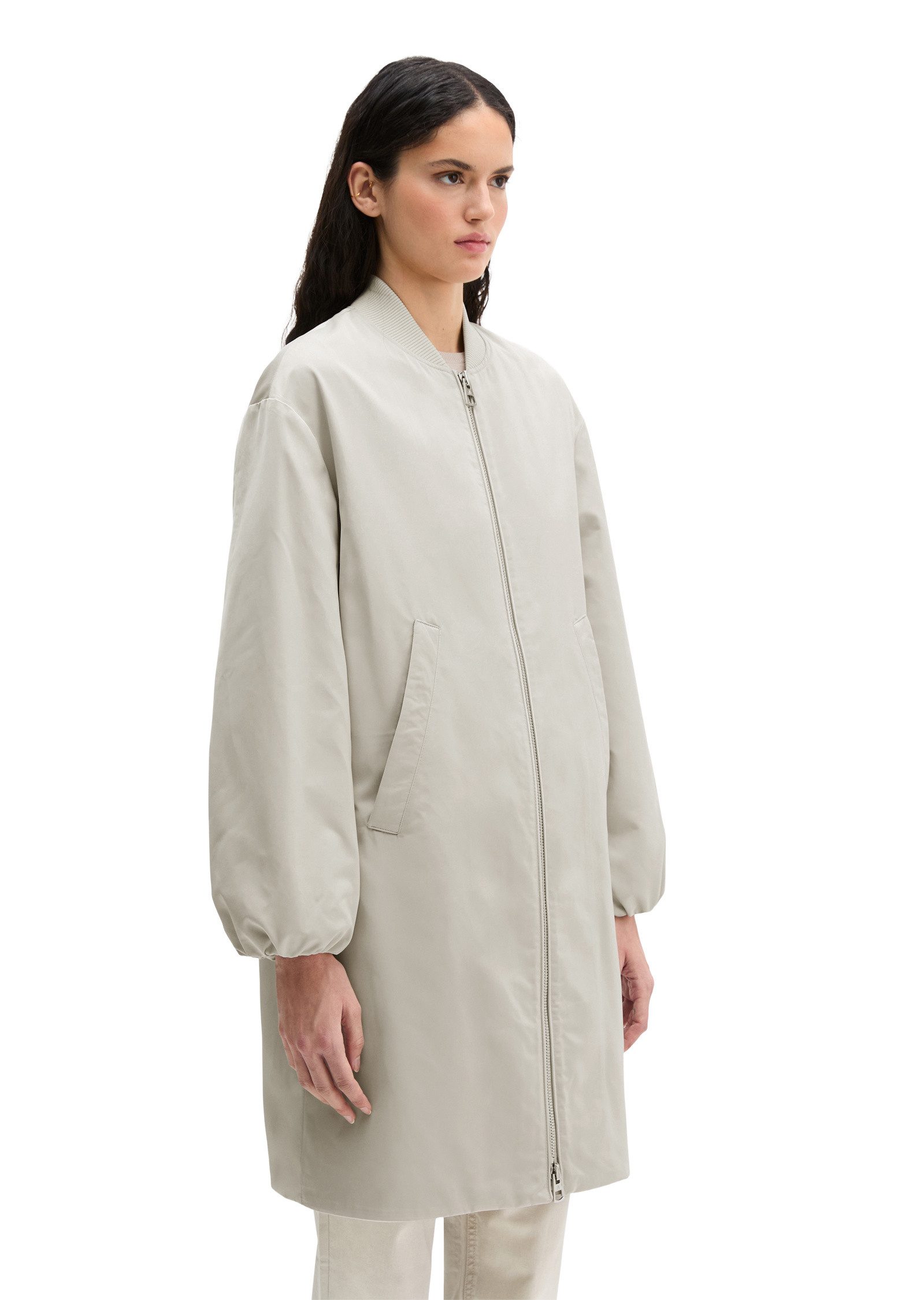 Marc O'Polo Kurzmantel aus recyceltem Polyester-Twill