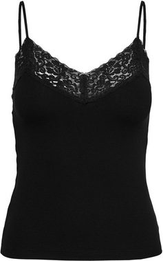 ONLY Spaghettitop ONLTILDE RIB LACE SINGLET mit Spitze