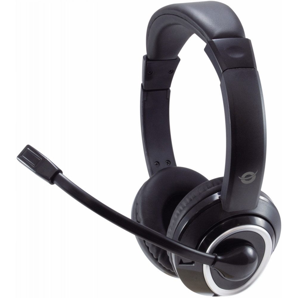 Conceptronic Conceptronic POLONA01B Gaming Kopfhörer schwarz PC-Headset (Ideal für Gaming und Musikgenuss, Bequeme Passform für langen Tragekomfort)