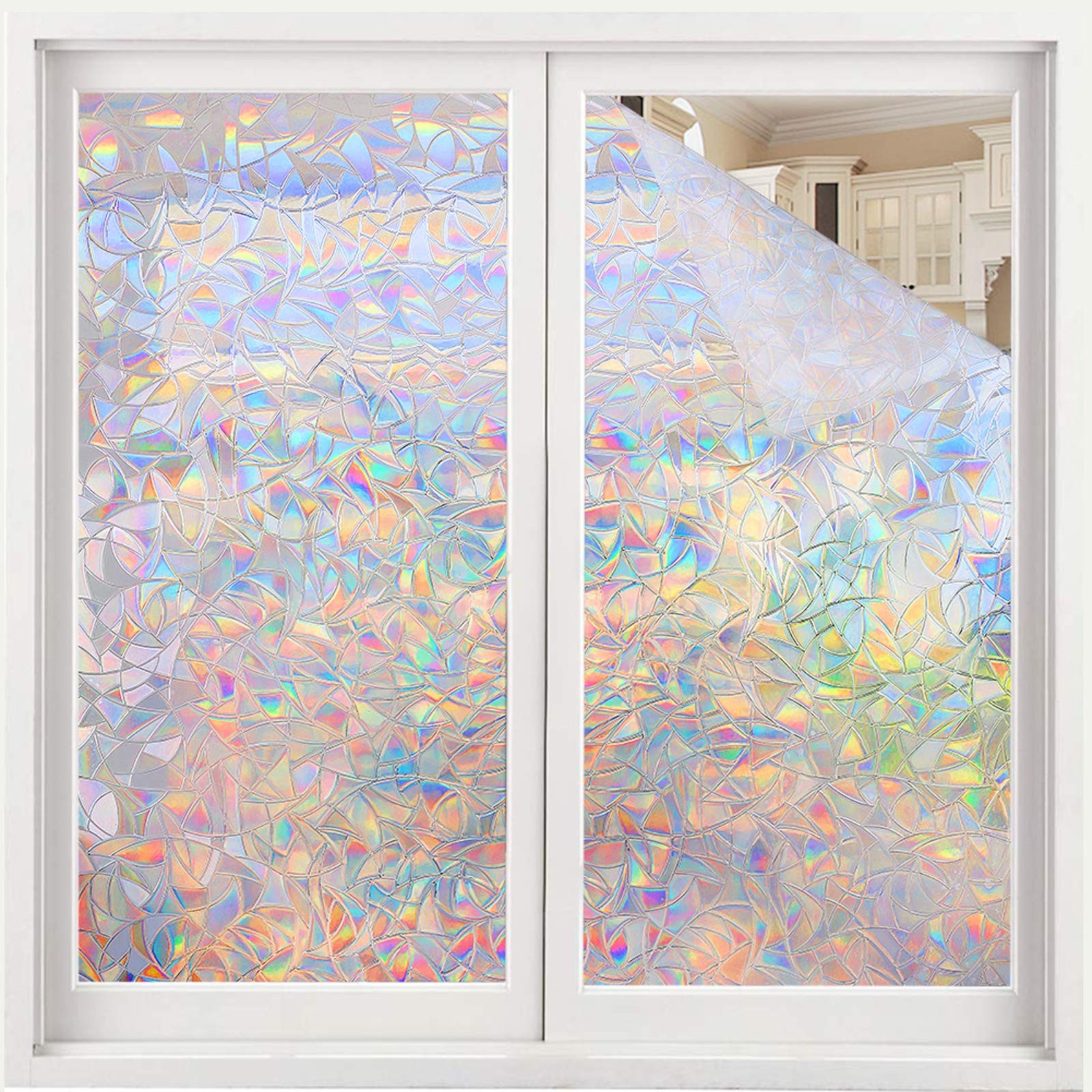 RWEUOQ Fensterfolie 2pcs dekorativer 3D-Sichtschutz, Fenster-Sichtschutzfol günstig online kaufen