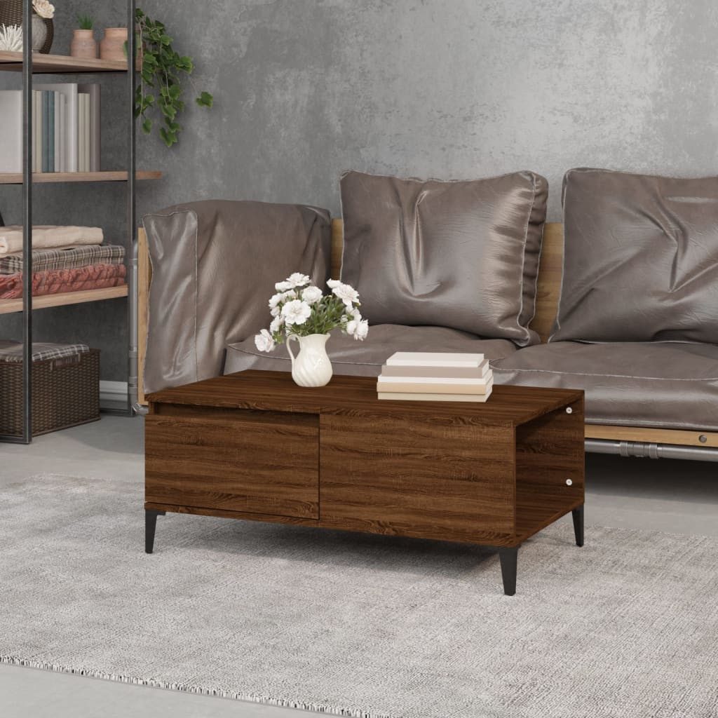 vidaXL Couchtisch Couchtisch Braun Eichen-Optik 90x50x36,5 günstig online kaufen