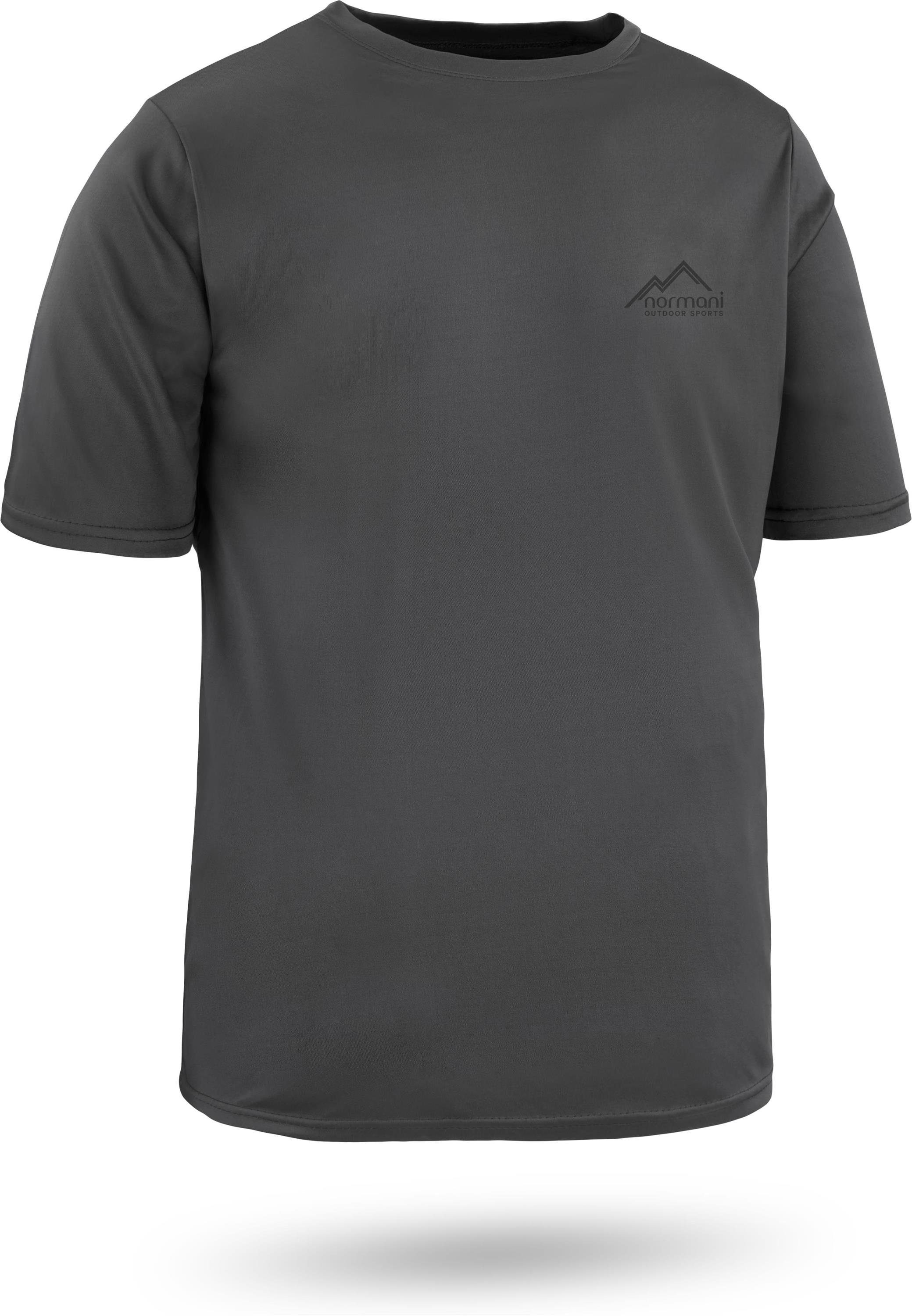 Shirt Funktions-Sport mt normani T-Shirt Cooling-Material Grau Fitness Kurzarm Herren Funktionsshirt Agra Sportswear