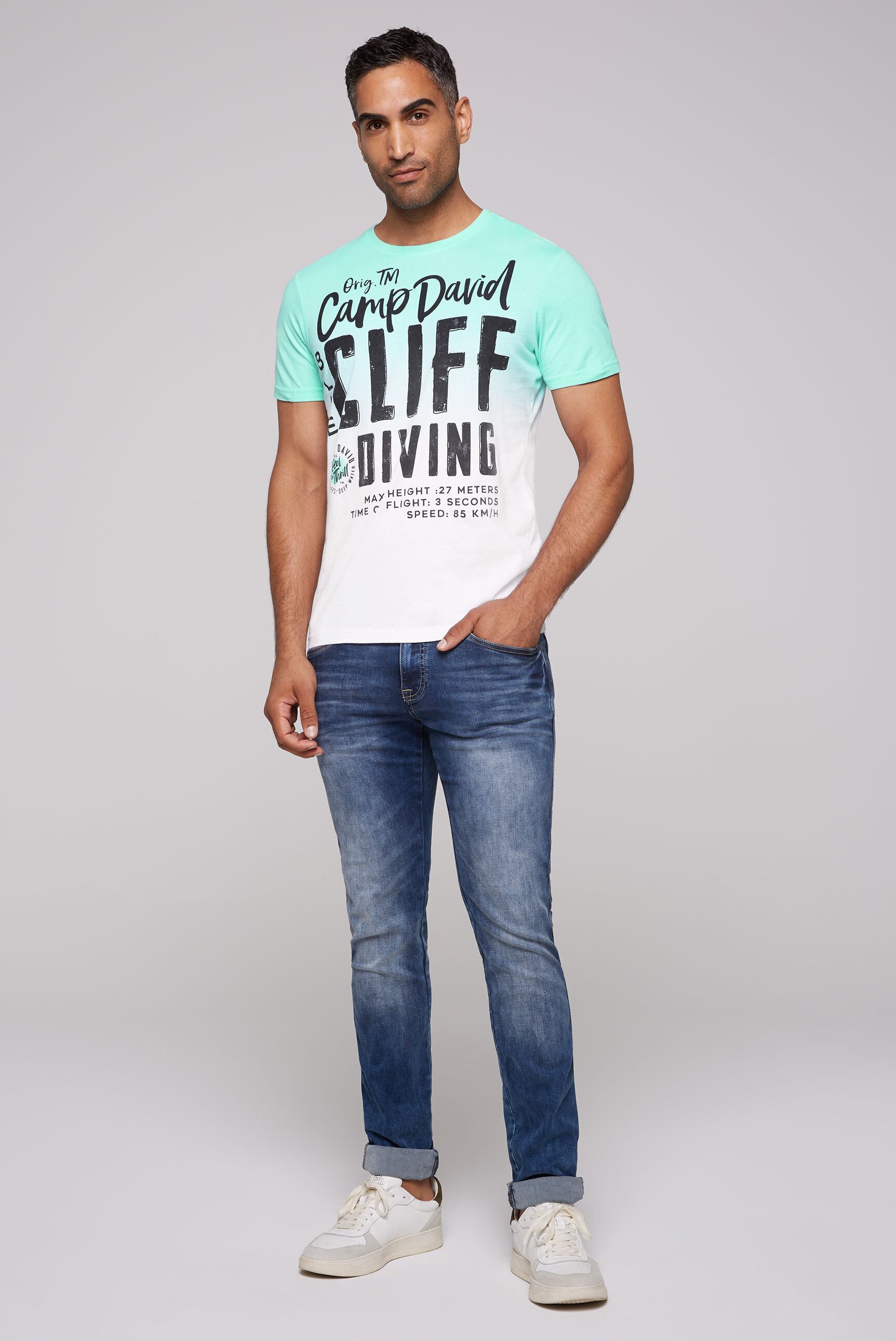 CAMP DAVID Rundhalsshirt aus Baumwolle