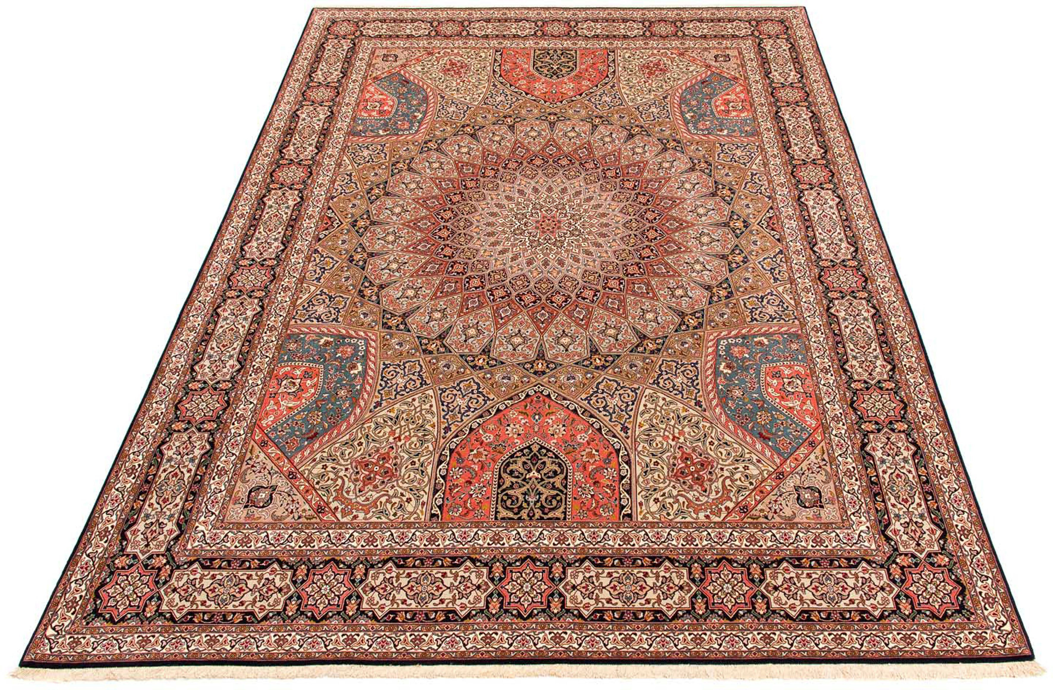Orientteppich Perser - Täbriz - Royal - 405 x 300 cm - mehrfarbig, morgenland, rechteckig, Höhe: 7 mm, Wohnzimmer, Handgeknüpft, Einzelstück mit Zertifikat
