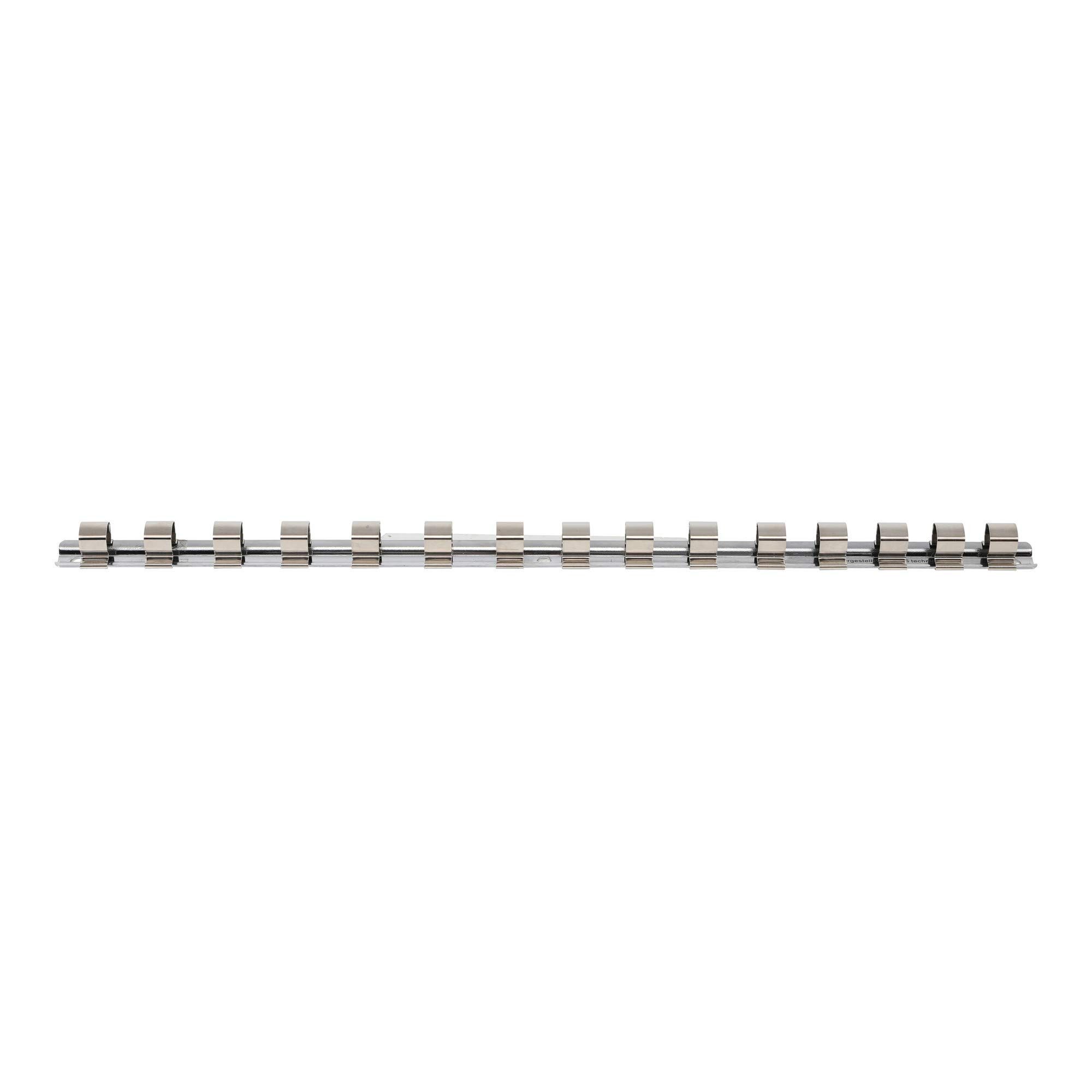 BGS technic Steckschlüssel BGS Aufsteckschiene mit 15 Clips 12,5 mm