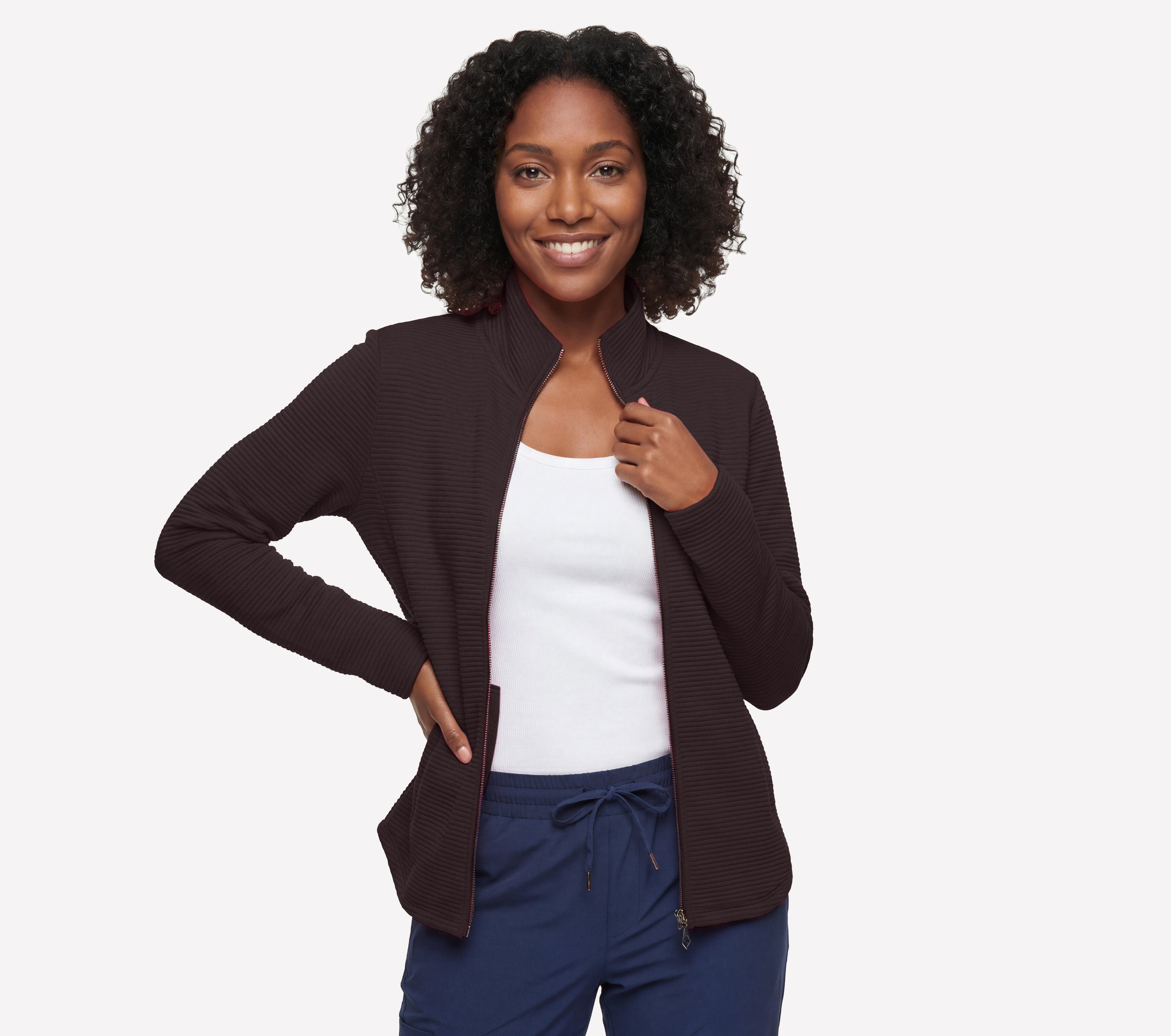 Skechers Trainingsjacke Women's Jacket mit Reißverschluss, aus elastischem Jersey-Material