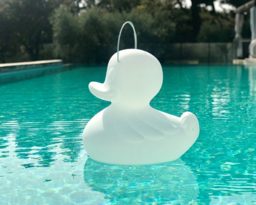 smart and green Pool-Lampe DUCK-DUCK Lamp (XL) Weiß by Goodnight Light Akku-LED Lampe