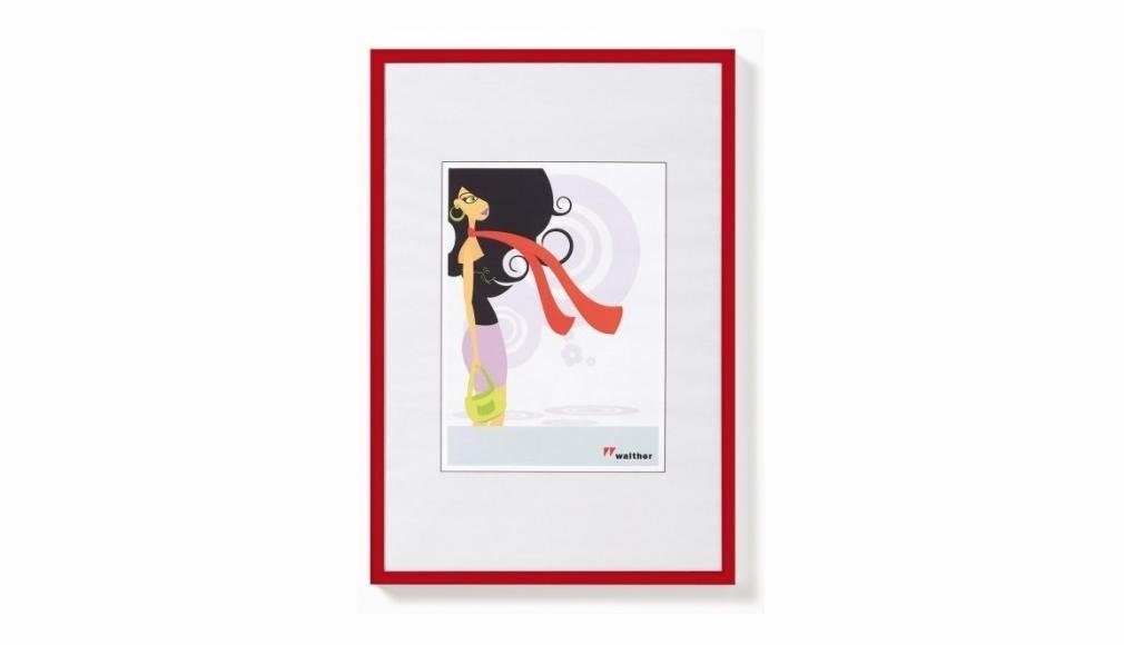 Walther Bilderrahmen Kunststoffrahmen KV130R New Lifestyle 21x29,7cm ro