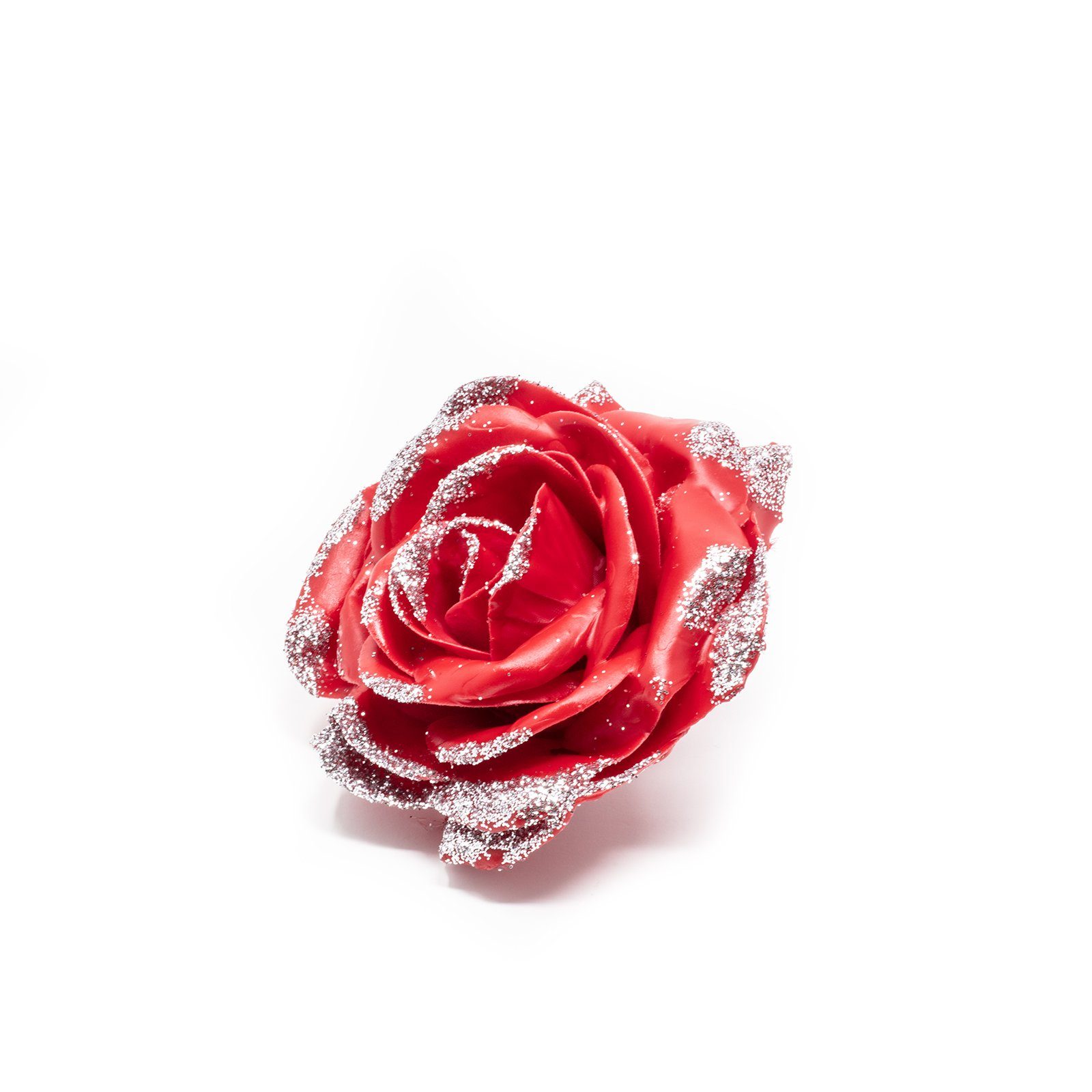 Trockenblume 10er-Set Primera, Höhe Silver, Diamond Red Wachsrose - 20 cm