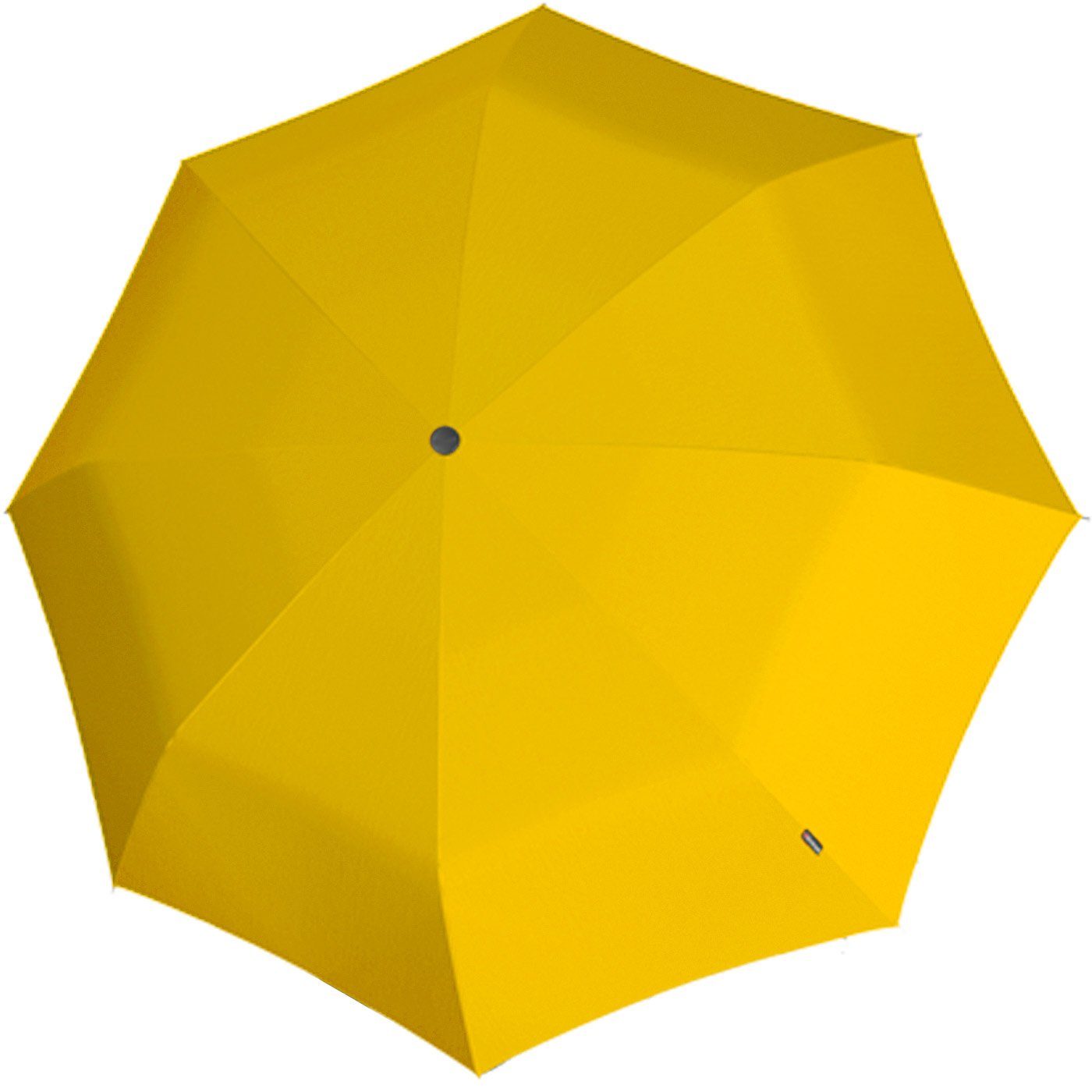 Duomatic die Taschenregenschirm gelb Knirps® kleiner Handtasche für Automatikschirm T.100 mit Auf-Zu-Automatik,