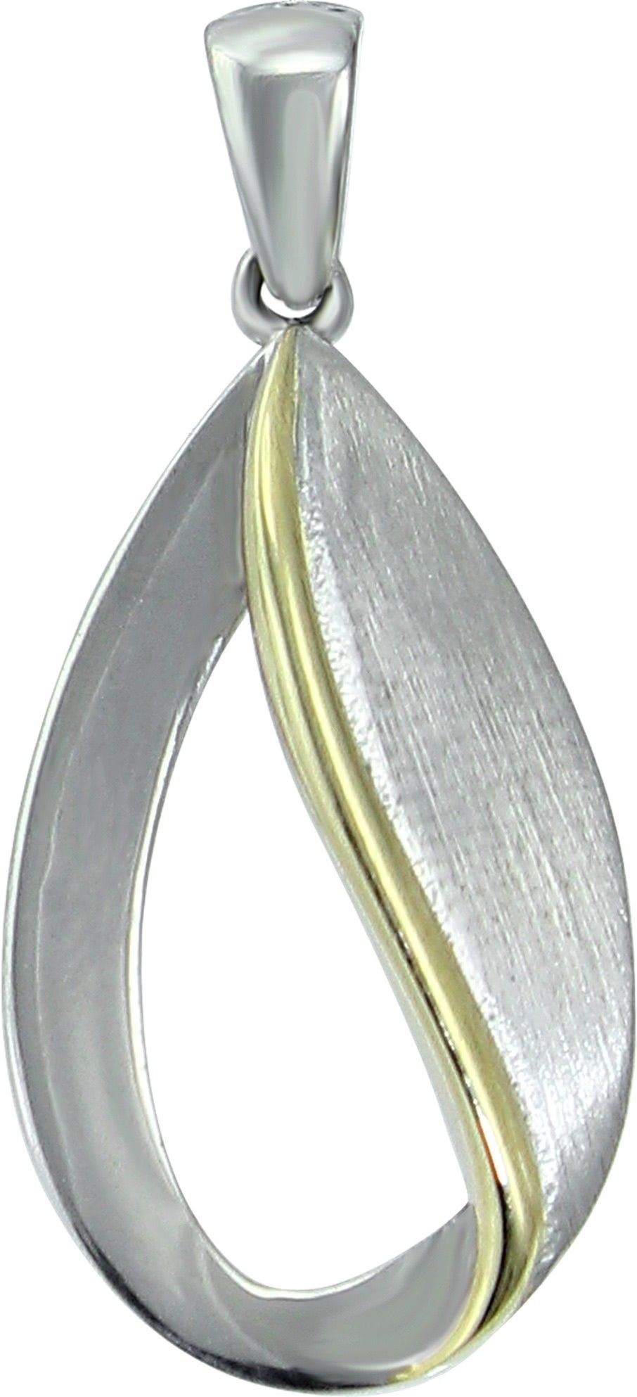 Kettenanhänger SilberDream Sterling Damen gold Silber, Träneanhänger Träne Ketten-Anhänger, silber, 925 SilberDream