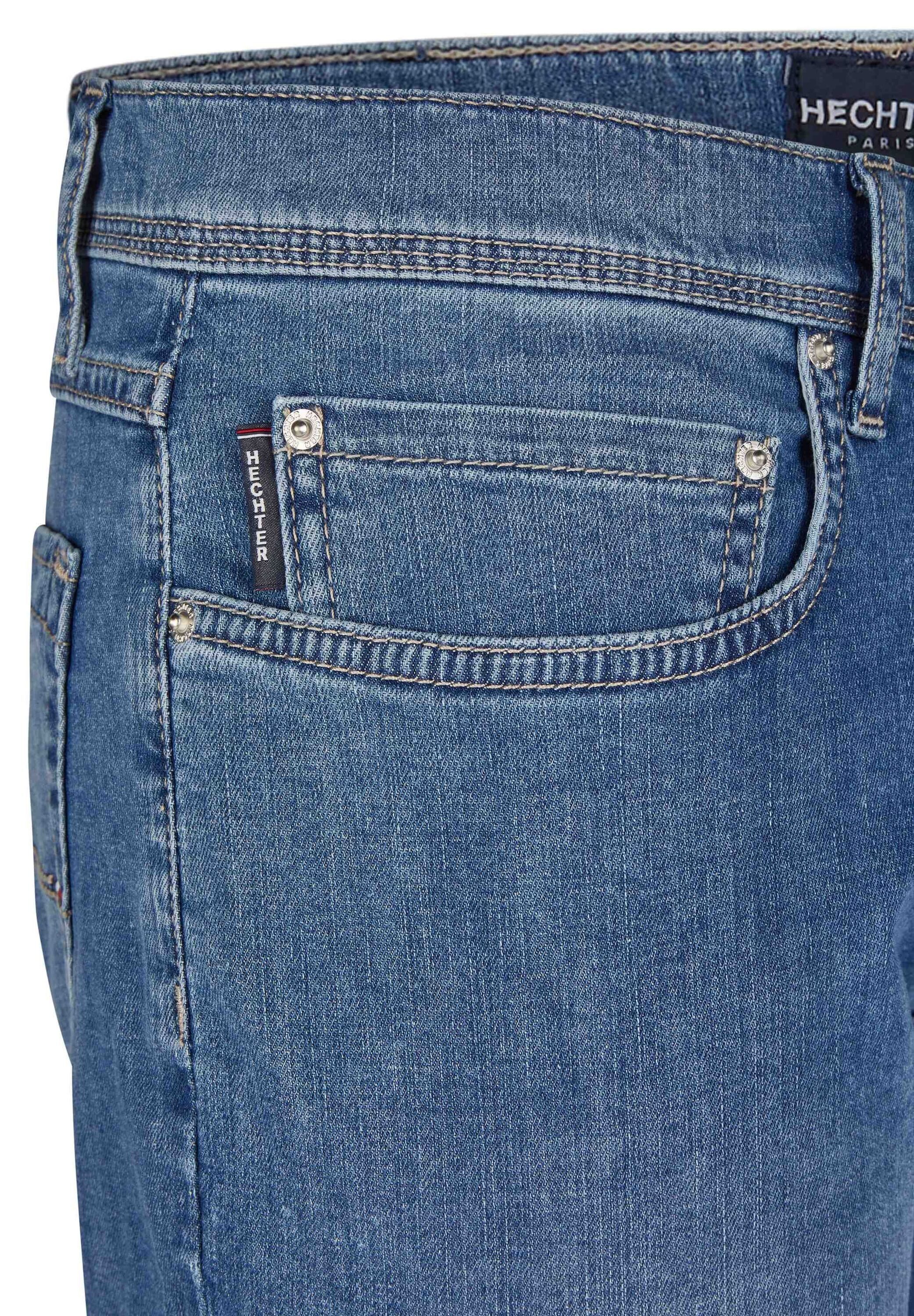 HECHTER PARIS Tapered-fit-Jeans aus Baumwoll-Elasthan-Mix