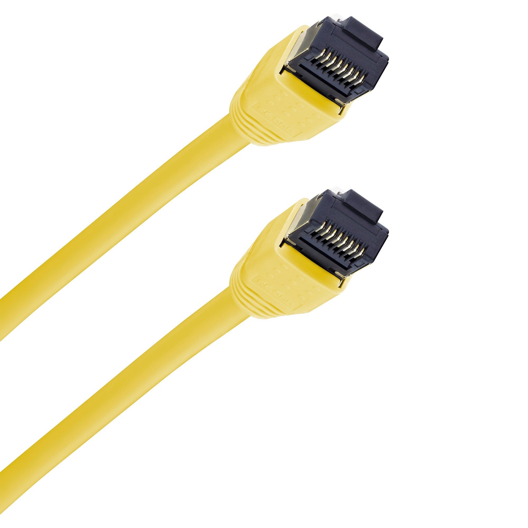 kabelbude Patchkabel cat 8.1 F/FTP PIMF LSZH gelb 0,5m LAN-Kabel, (50,0 cm)