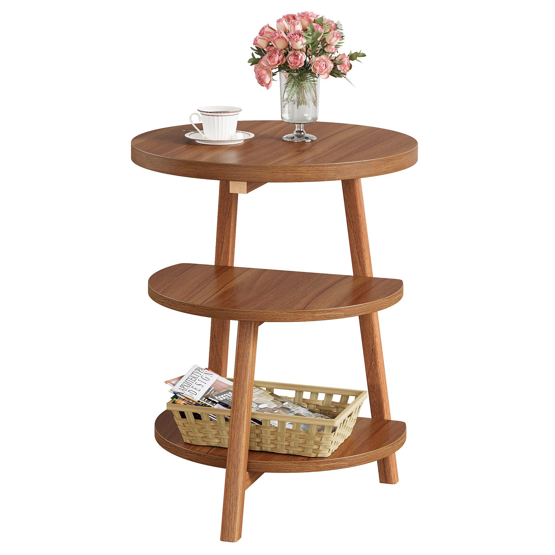 Tribesigns Beistelltisch Kleiner Tisch rund, Couchtisch günstig online kaufen