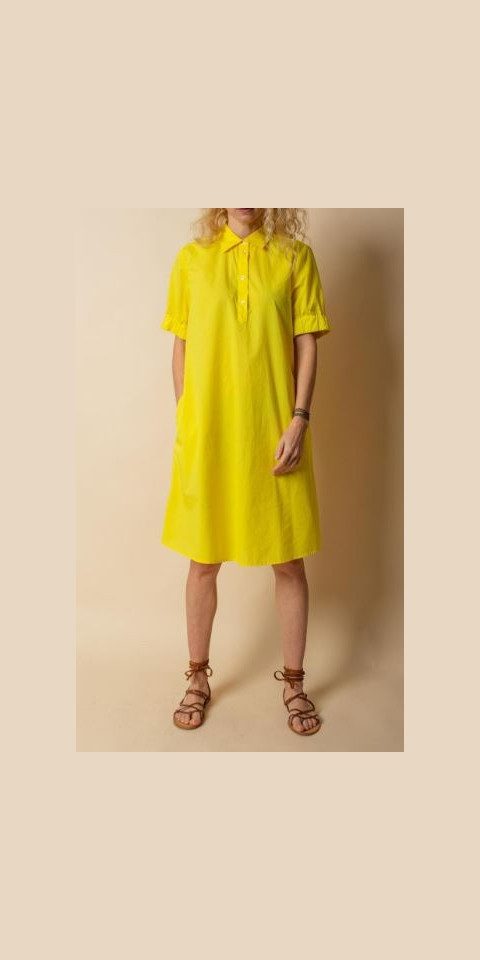 Emily Van Den Bergh Blusenkleid Kleid EMILY VAN DEN BERGH zitrone