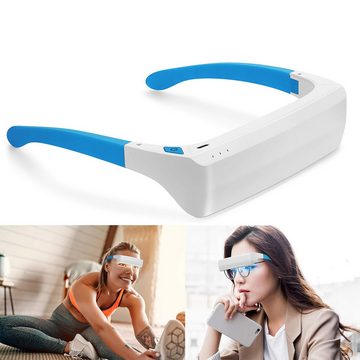 Novzep Brillengestell Lichttherapie-Brille, tragbare UV-freie blau-weiße Lichttherapielampe, natürliche Linderung für guten Schlaf, gute Laune