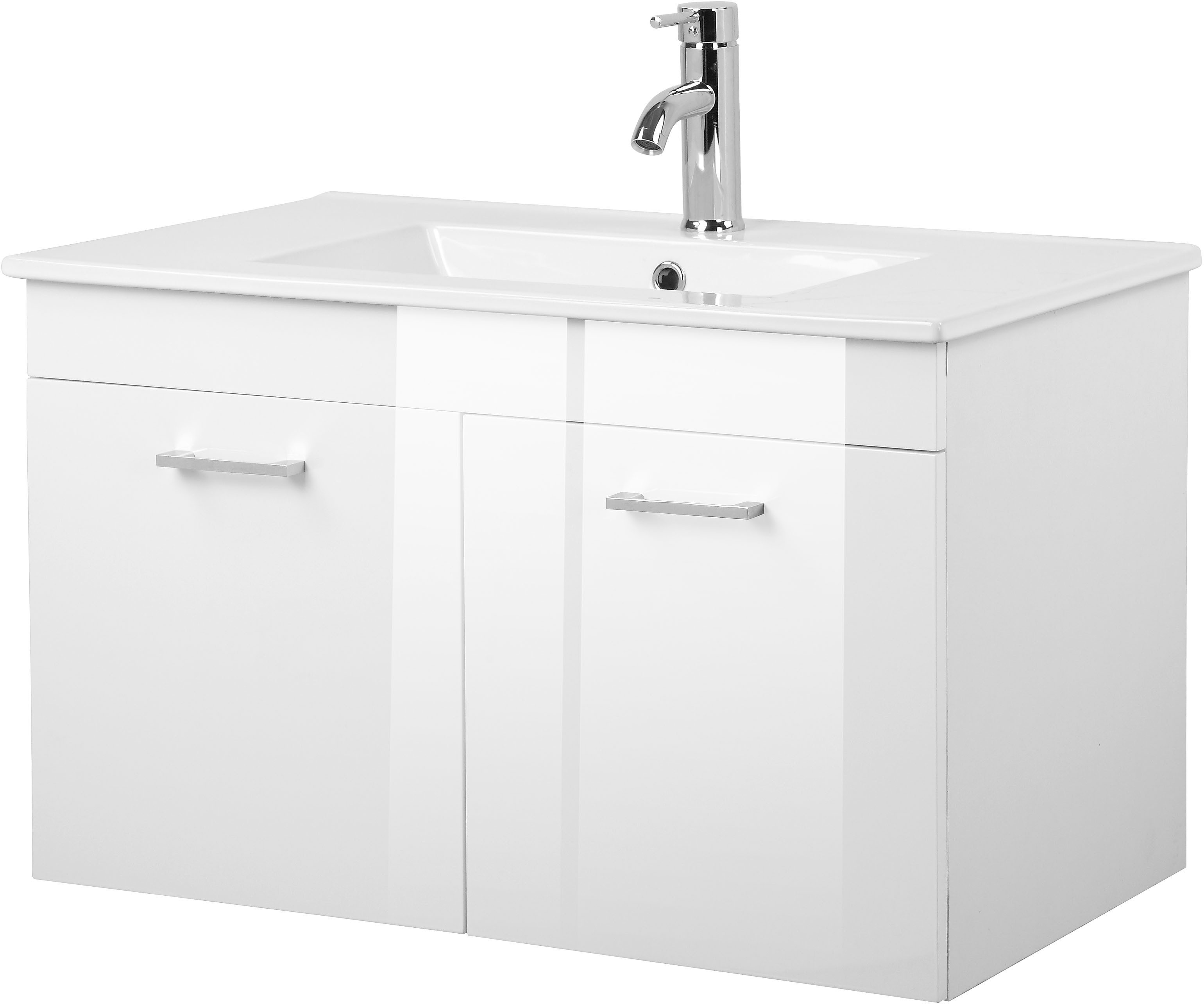 welltime Waschtisch Florenz, Breite 60cm, 2 Tür, 2 Fächer, MDF-Front (Kompl günstig online kaufen