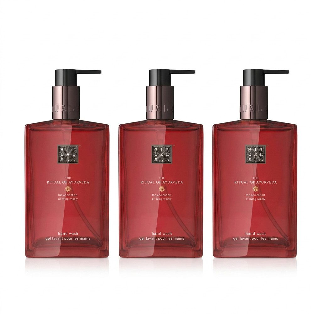 Rituals Flüssigseife Rituals The Ritual of Ayurveda Hand Wash 3er Set, 1-tlg., Vorteilspack flüssige Handseife im dekorativen 3er Set