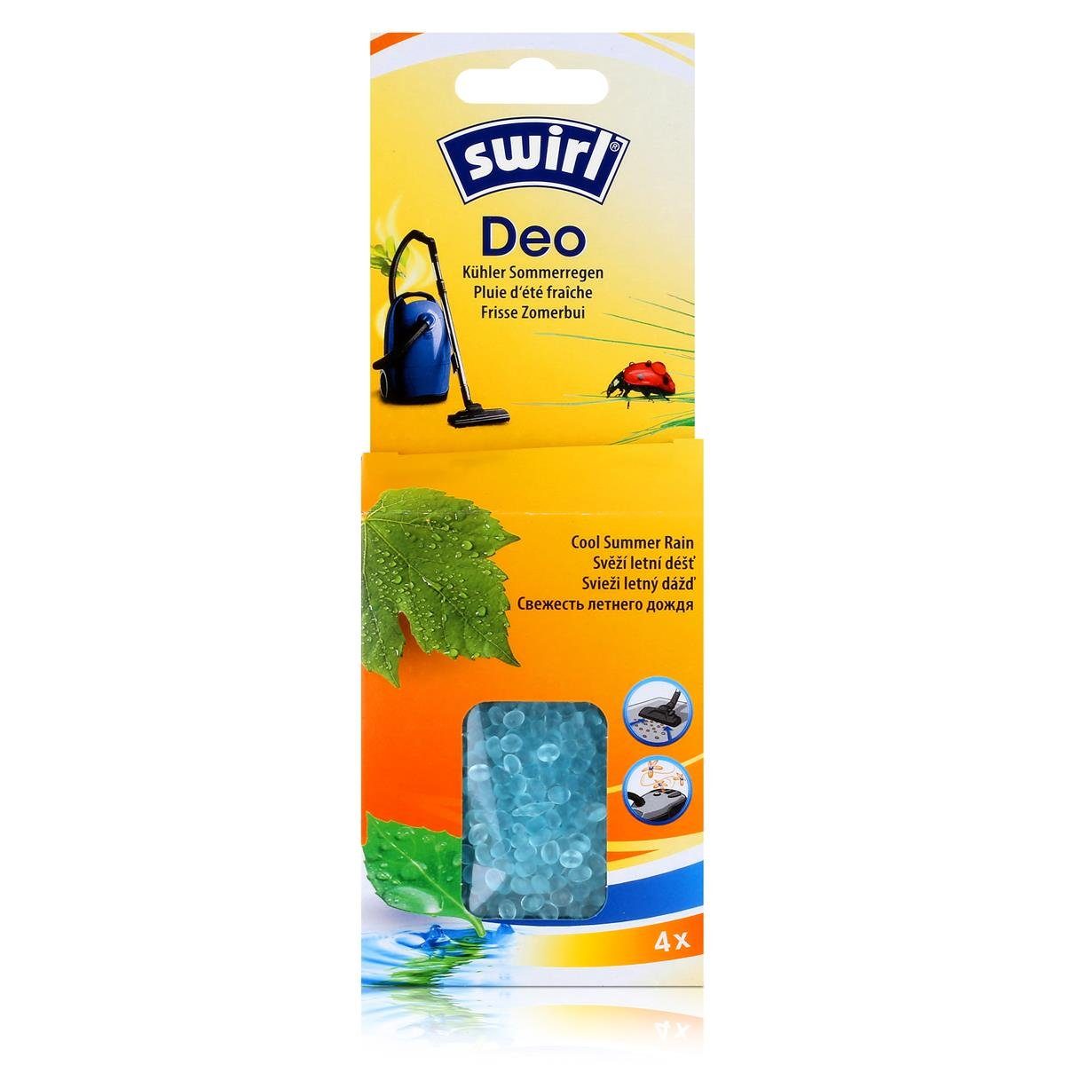 Swirl Raumduft Swirl Deo für Staubsauger Kühler Sommerregen - 4 Beutel (1er Pack)