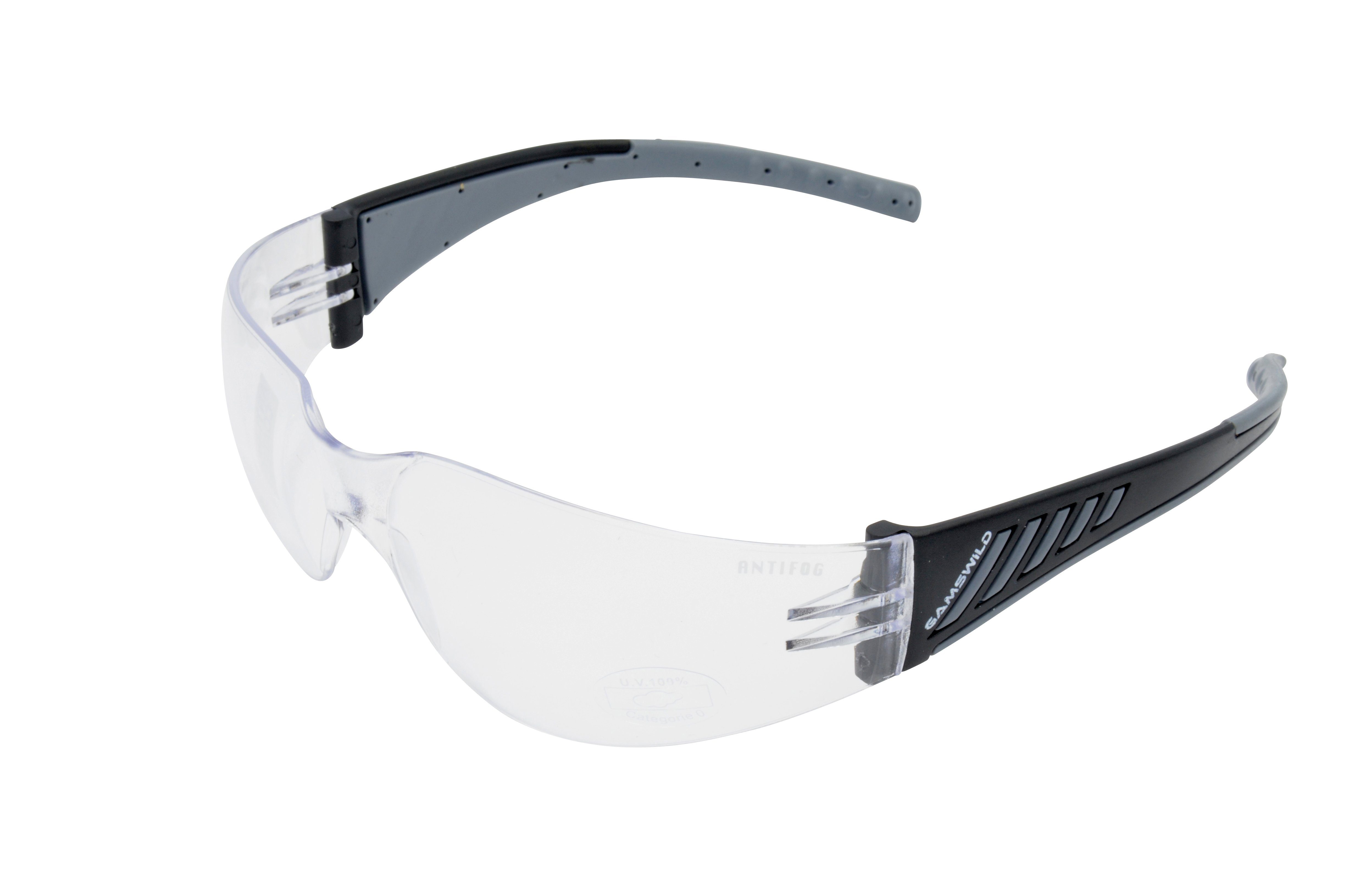 Gamswild Sportbrille WS7122 Sonnenbrille Damen Herren Fahrradbrille Skibrille Unisex, brau, grau, orange, ANTIFOG transparent