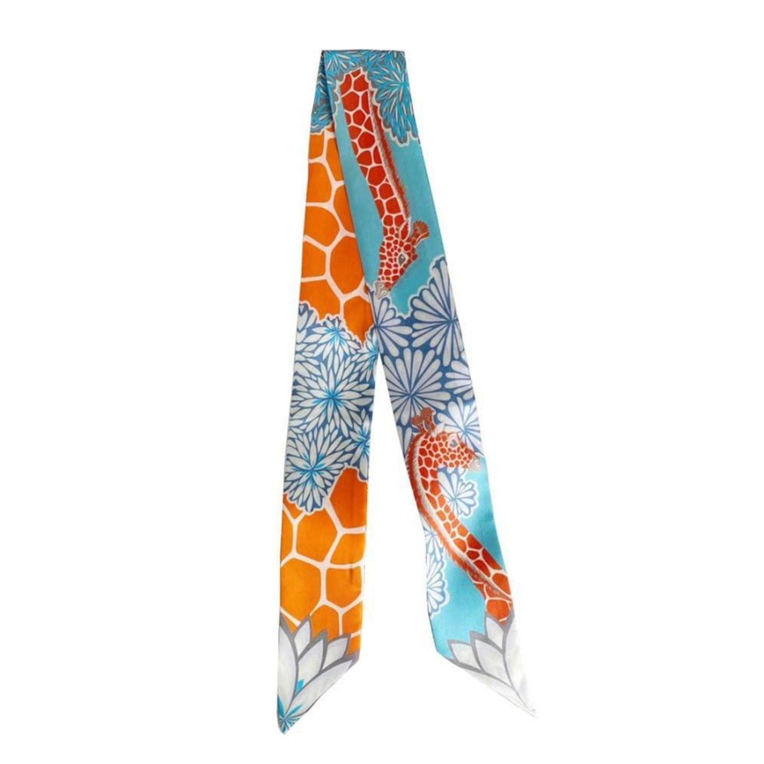 LuxusKollektion Seidenschal Schal Damen Maulbeerseide Giraffe 86x5cm