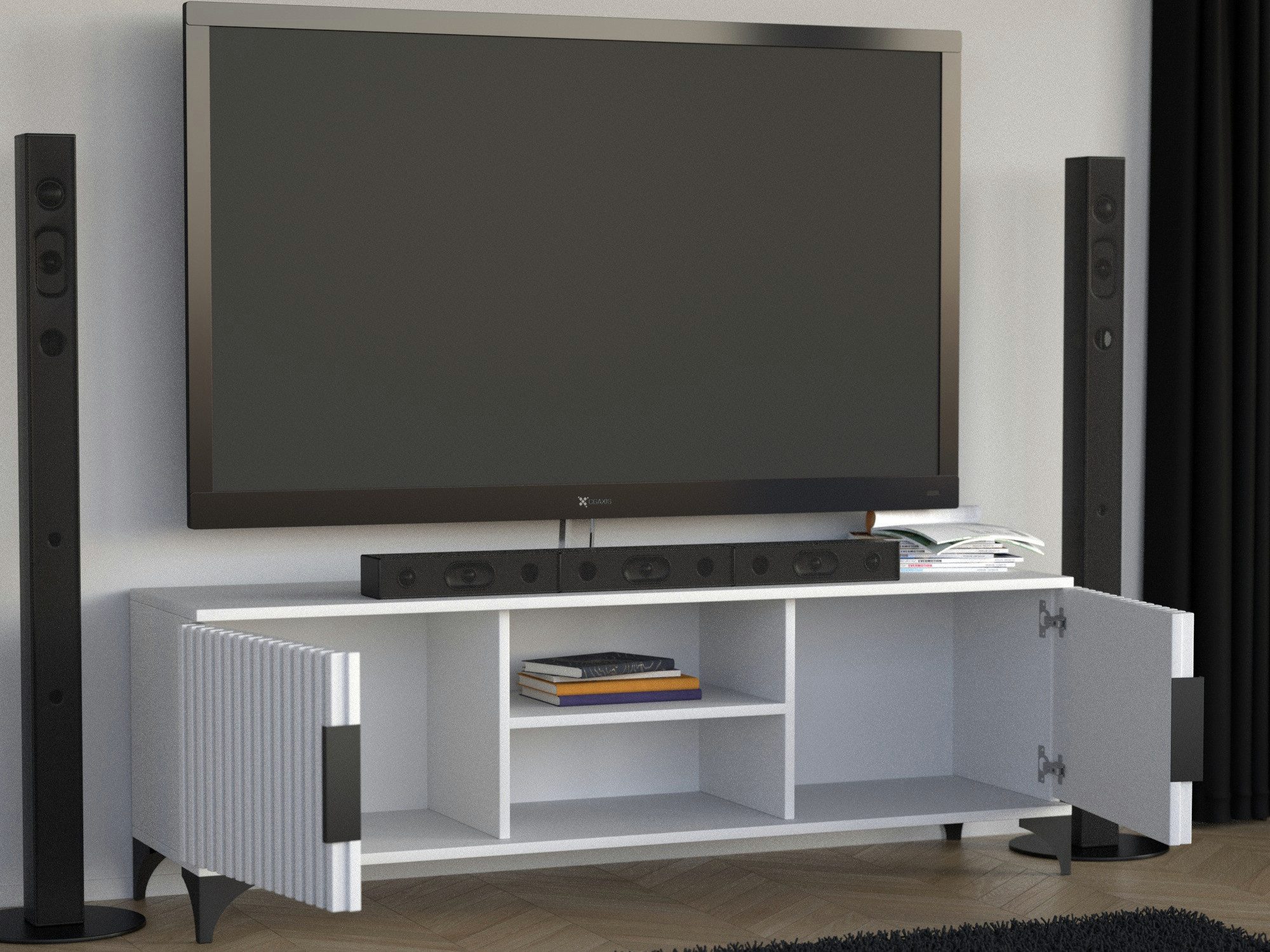 Beautysofa TV-Schrank HOME RTV mit Lamellen günstig online kaufen