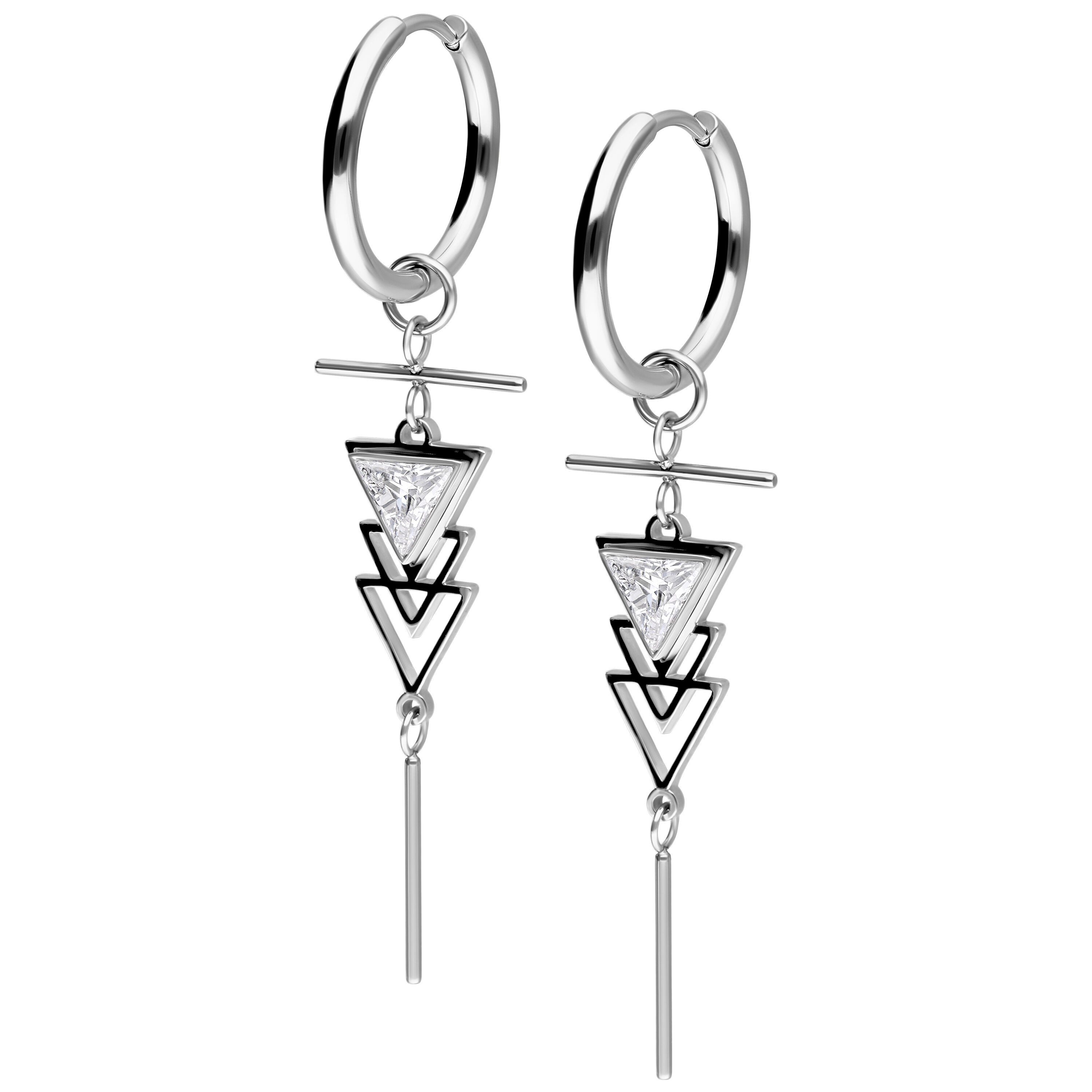Paar Creolen Little Artdeco Hoops Pair für Ohr, 1 Stück