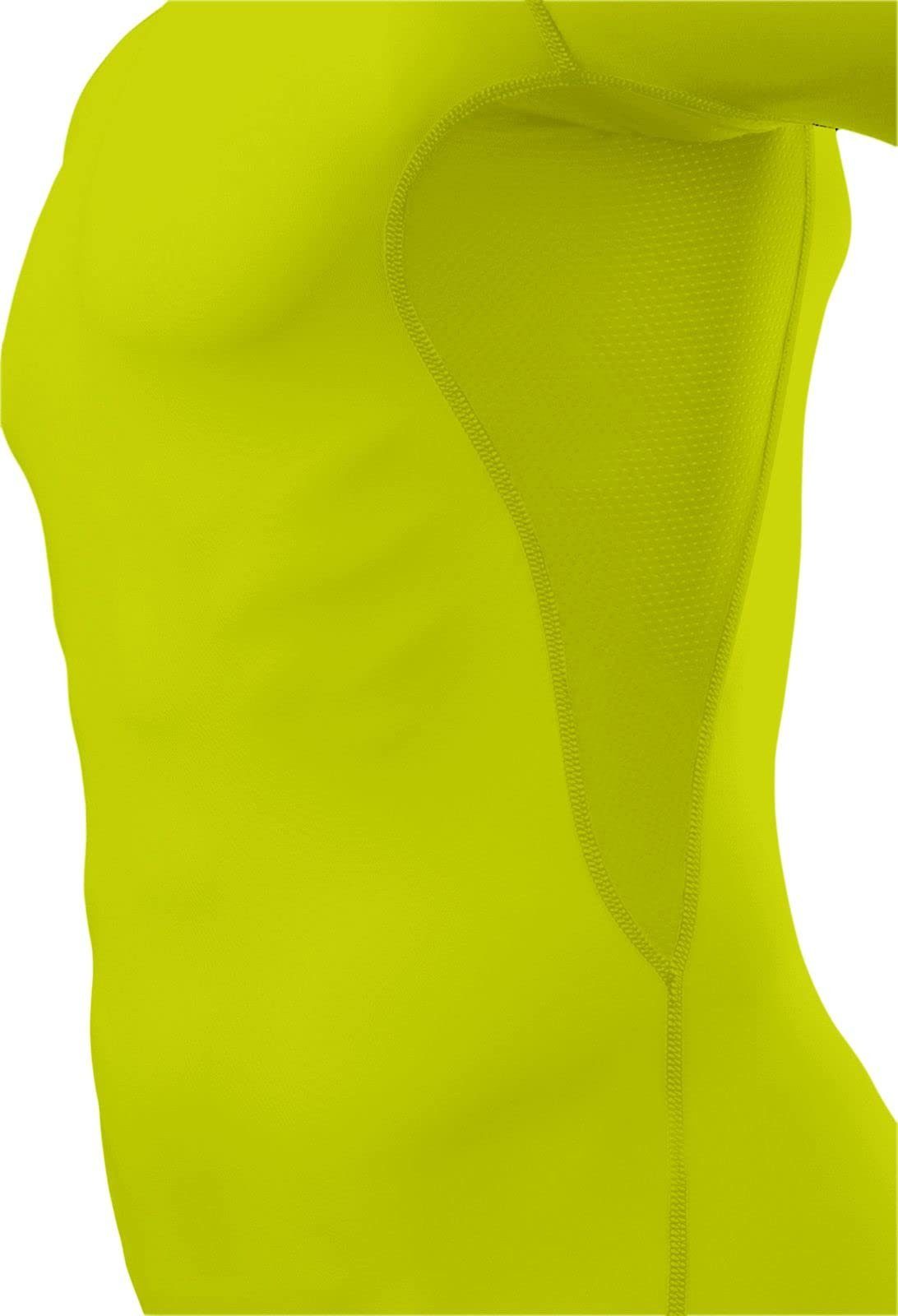 TCA TCA Funktionsunterhemd kurzärmlig, Licht Herren Sportshirt, Grün - elastisch HyperFusion