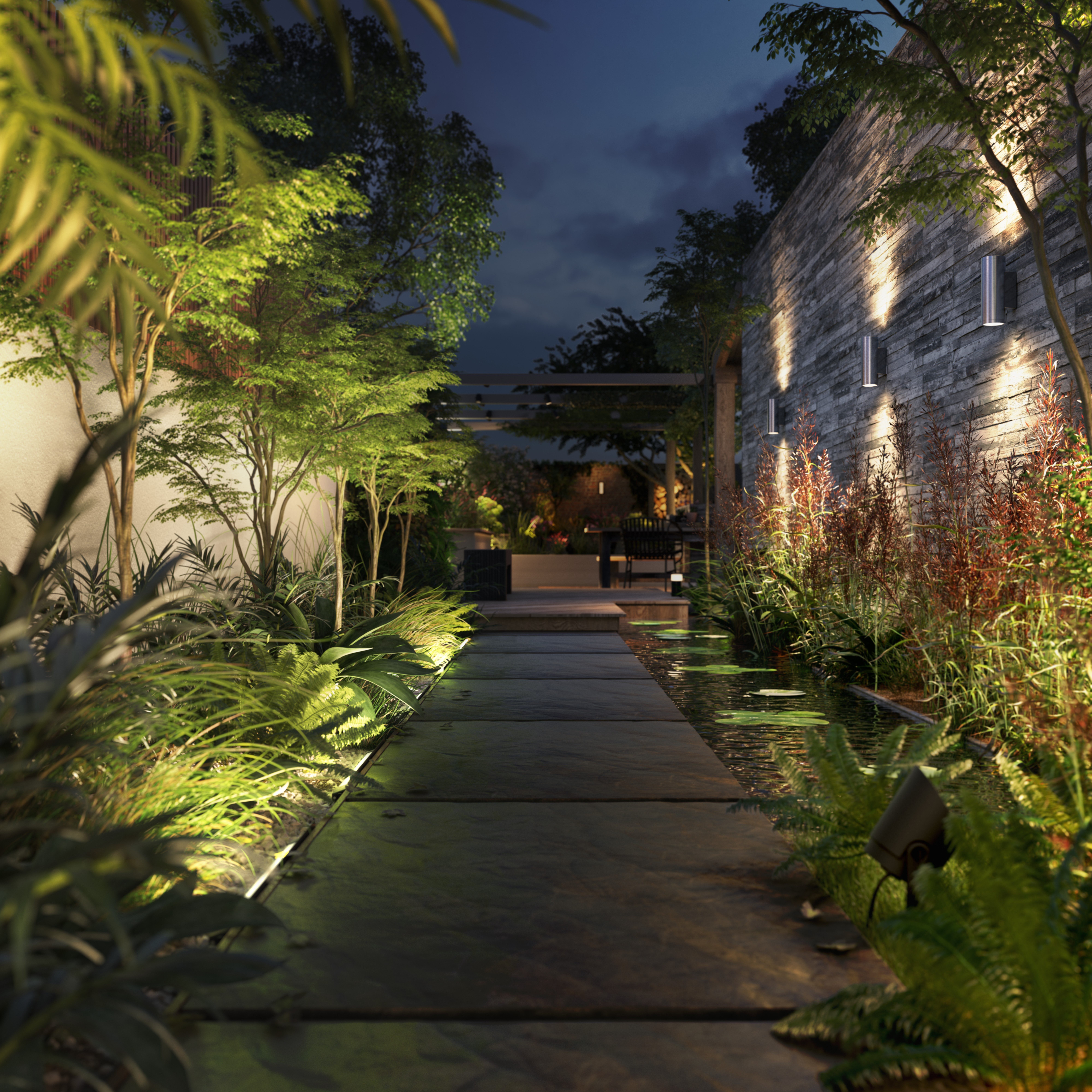 Philips Hue Outdoor Netzteil Niedervolt System 40W Netzteil (IP67, erweiterbar, SchuKo-Stecker für DE) – Bild 4 von 5