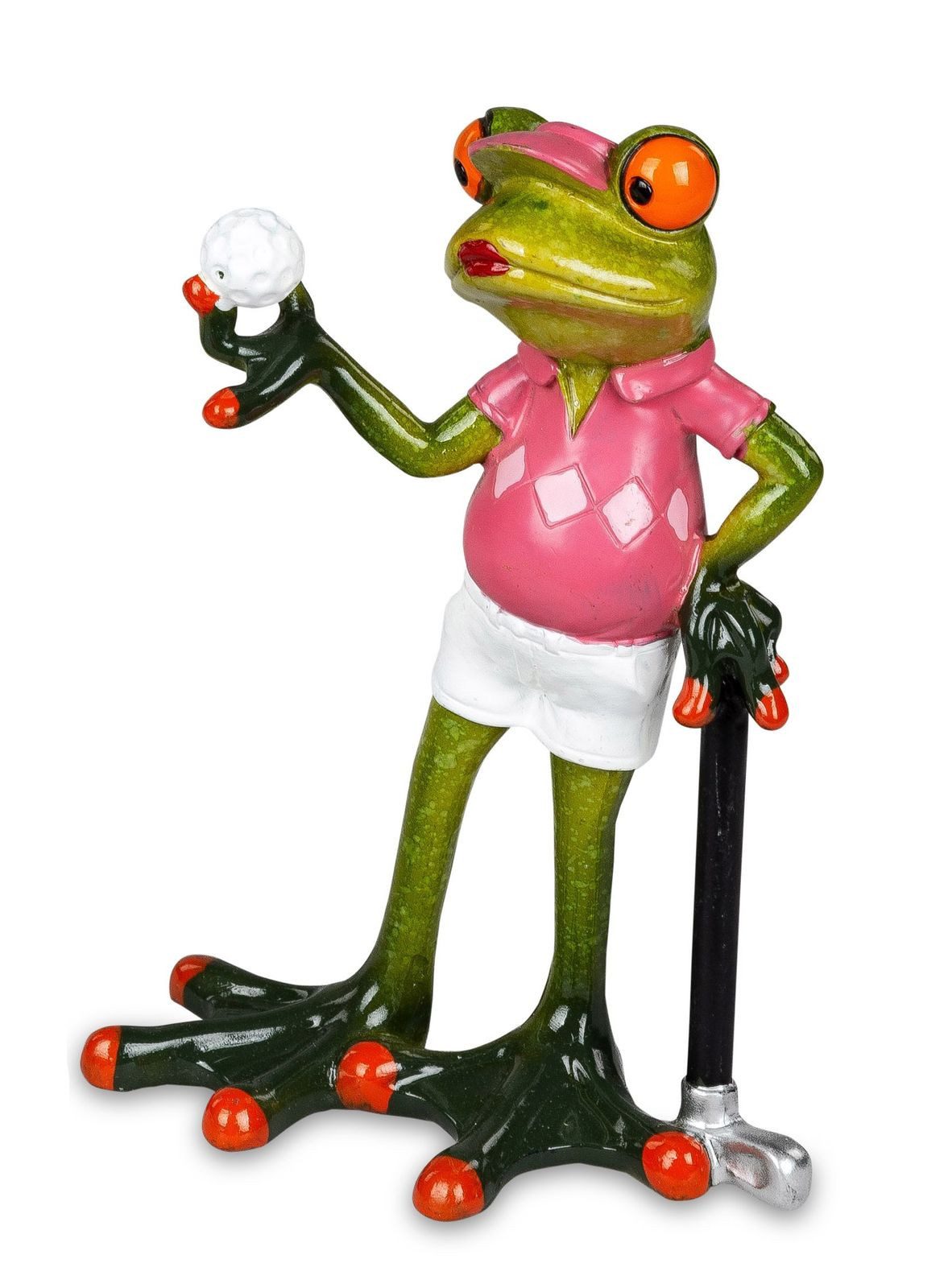 formano Sammelfigur 2er Set lustige Frösche Figur Golfspieler Golf Poly 15 cm
