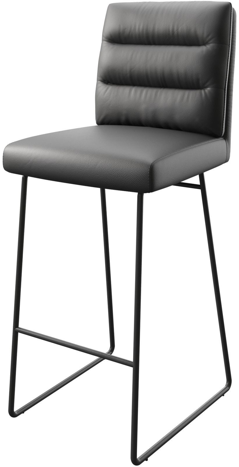 DELIFE Barhocker Pela-Flex, Kufengestell Metall Echt-Leder günstig online kaufen