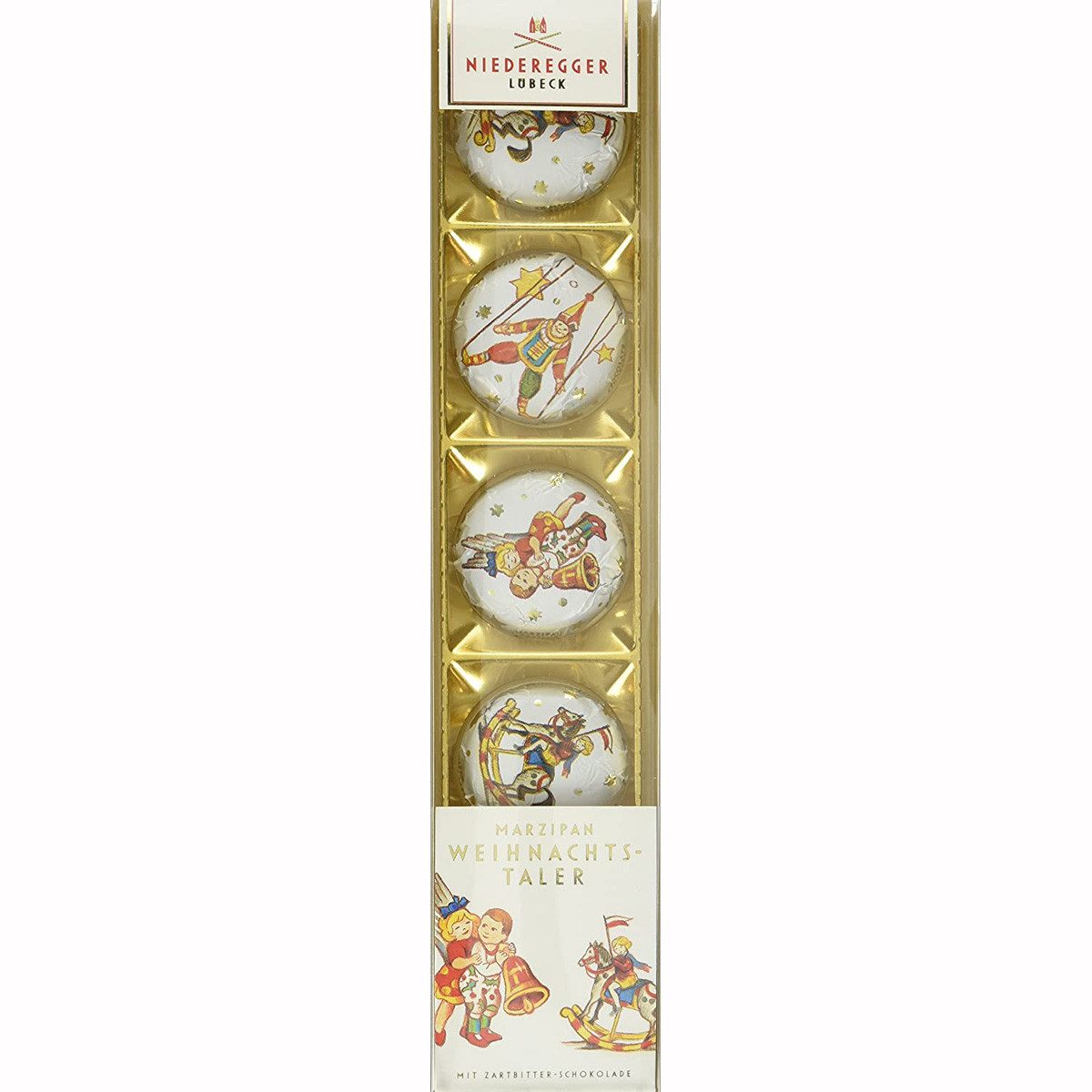 Niederegger Schokolade, Niederegger Marzipan Weihnachtstaler Zartbitterschokolade 50g