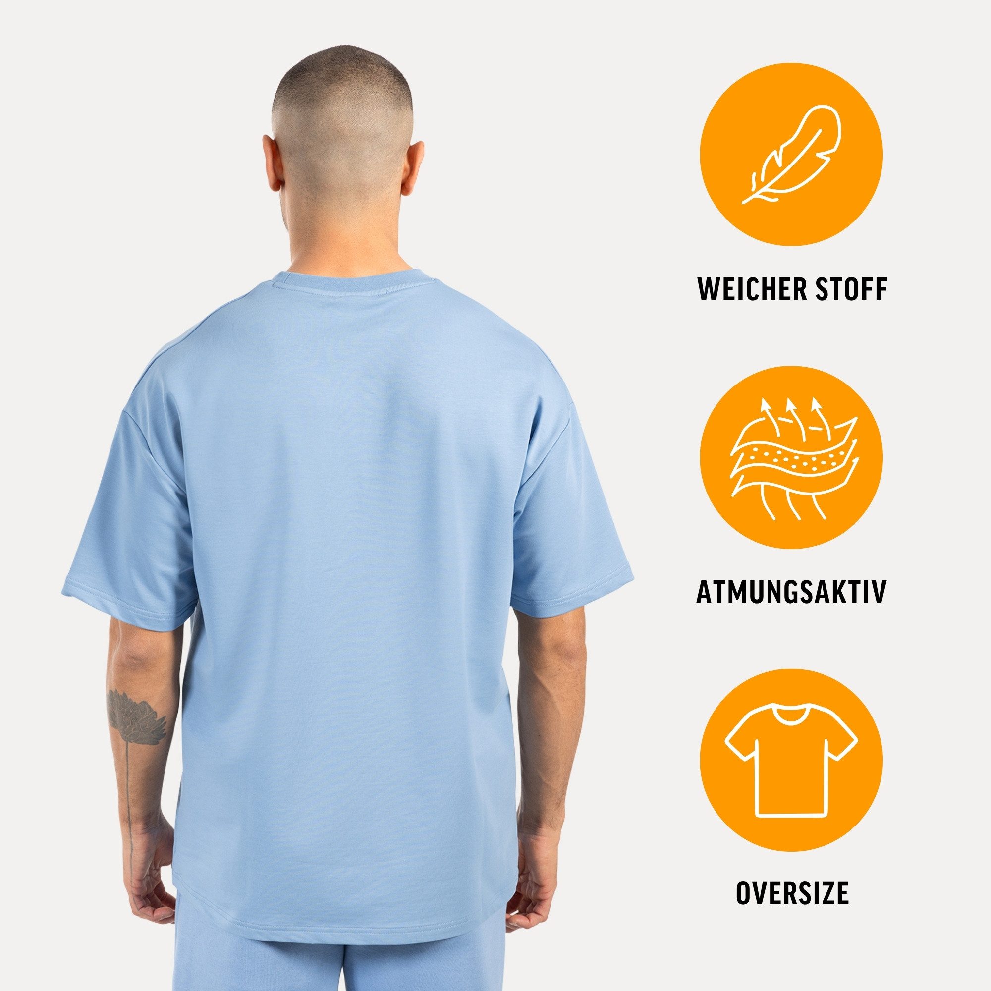 Smilodox T-Shirt Kayson, Locker geschnittenes Oversize Shirt mit Retro Fron günstig online kaufen