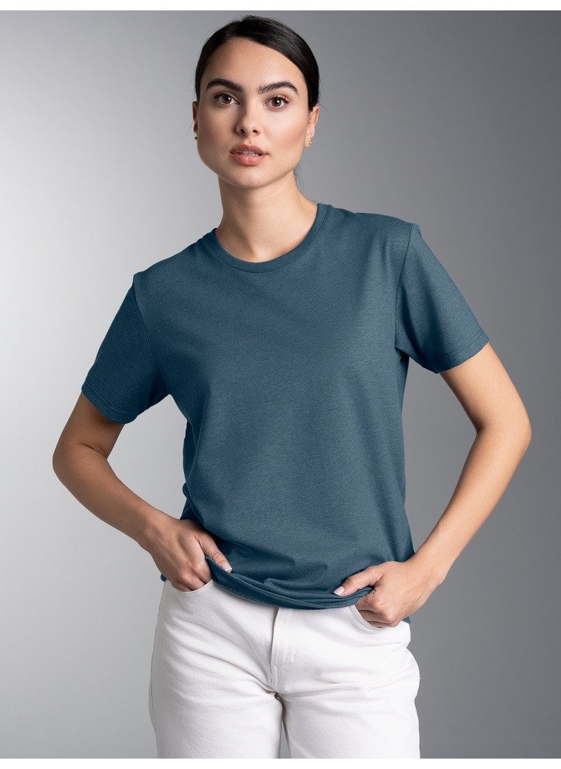Trigema T-Shirt TRIGEMA Slim Fit T-Shirt aus DELUXE Baumwolle (1-tlg)