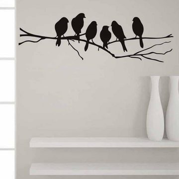 FIDDY Wandsticker Wandaufkleber schwarz-weiß kreative Vogelzweige Wand (1 St)
