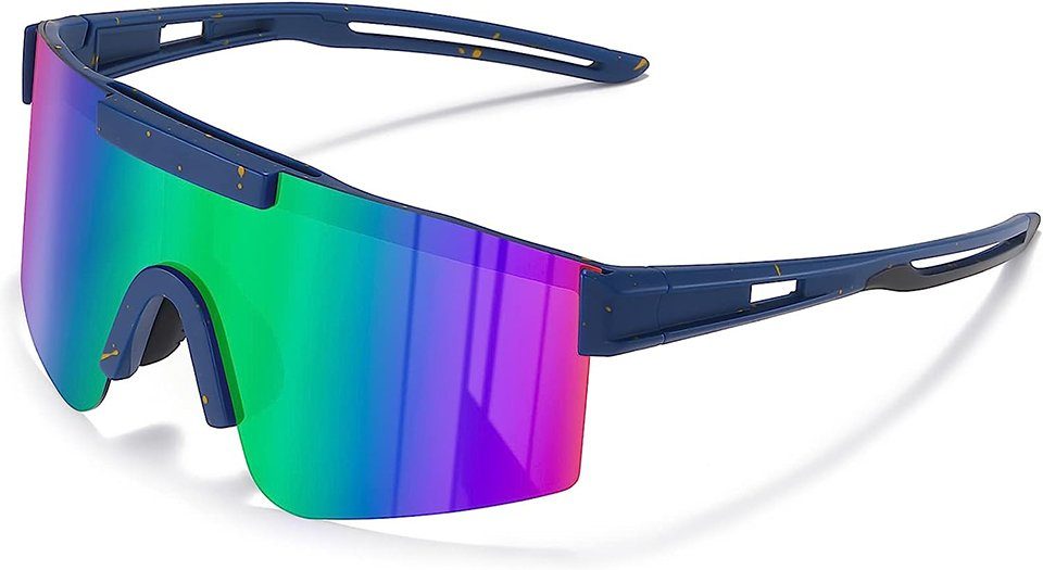 PACIEA Sportbrille Sport-Sonnenbrille Herren-Damen-Fahrradbrille Polarisiert UV400 Ski blau