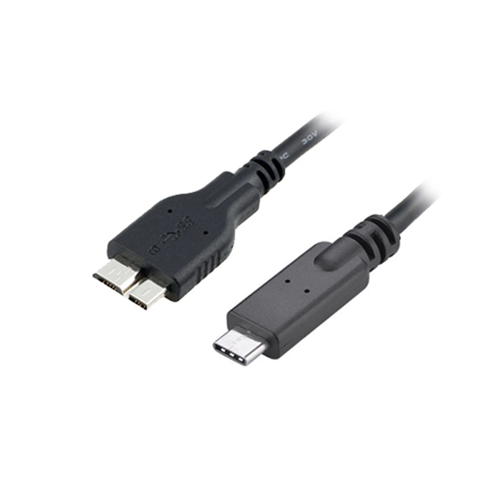 Bolwins B48 USB-C auf USB 3.0 micro B Stecker USB C zu Micro B 3.0 Kabel 30cm USB-Kabel, USB-C, USB 3.0 micro B (30 cm), Synchronisierung und Aufladen