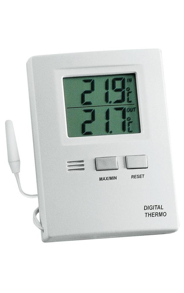 Kaufe LCD-Grad Celsius Digitales kabelloses Innen-/Außenthermometer, Uhr,  Temperaturmesser mit Übertragung
