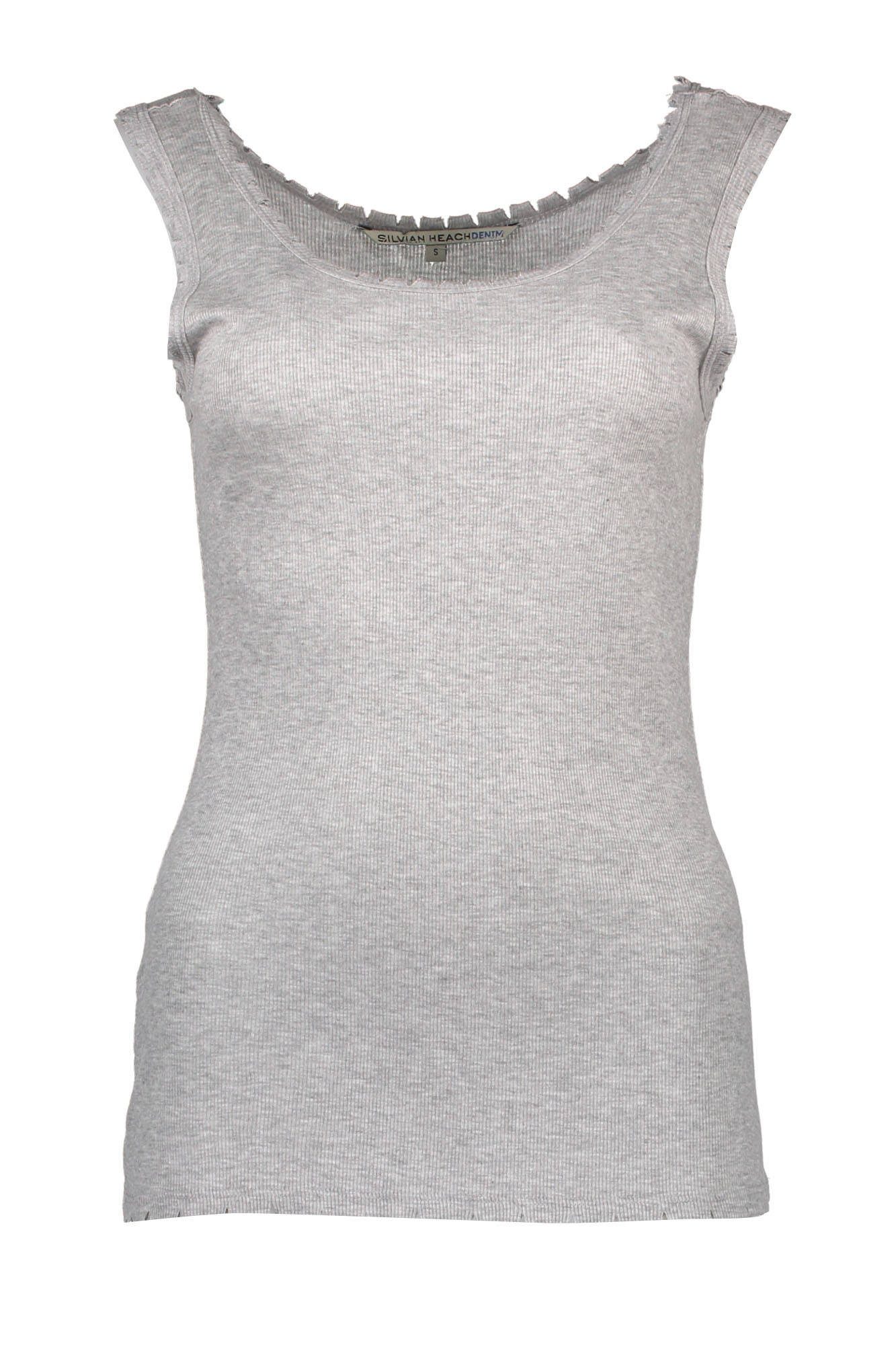 Silvian Heach T-Shirt Grau Damen Trägershirt mit breiten Trägern und