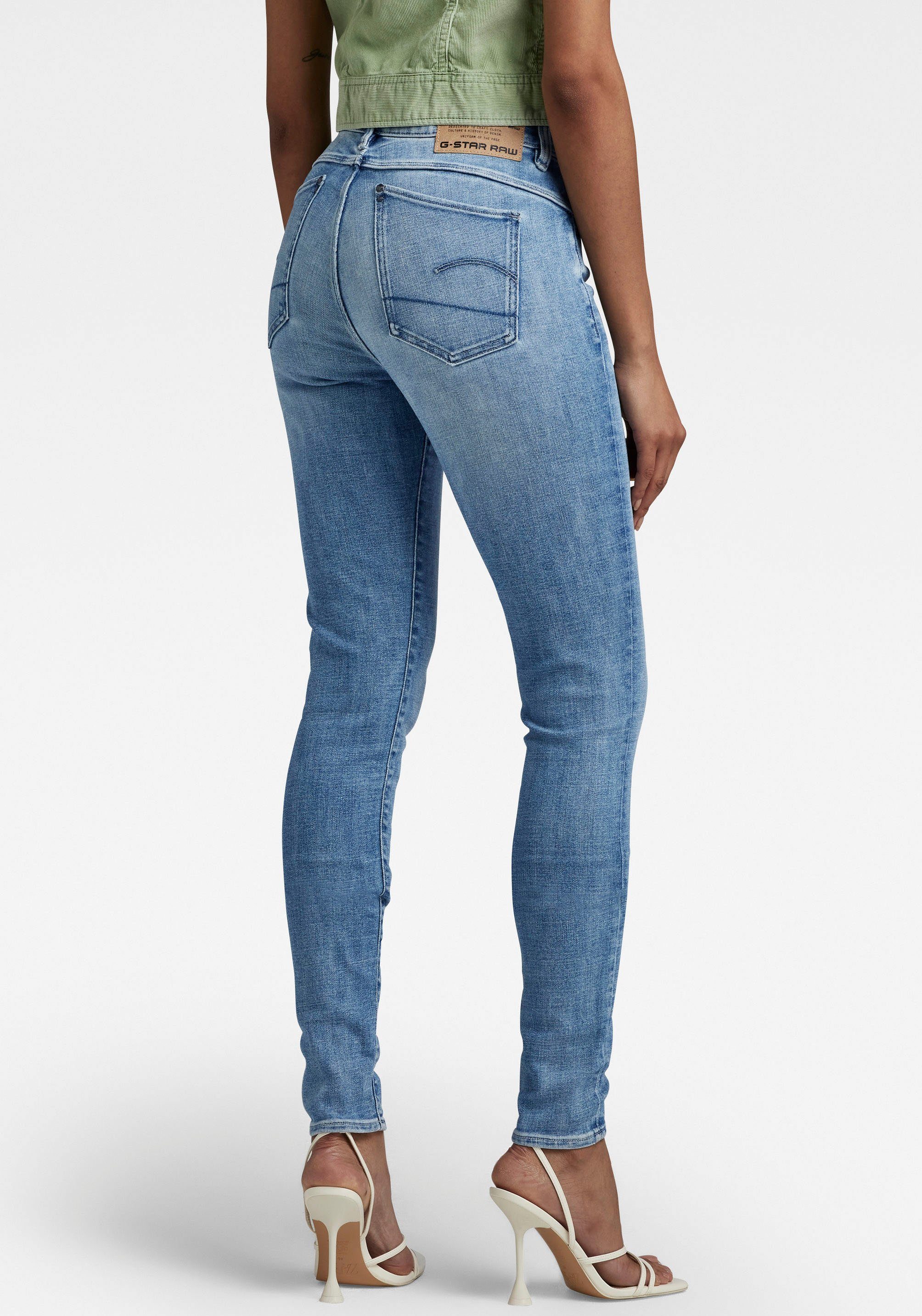 RAW mit durch Stretchanteil sun Skinny-fit-Jeans Wohlfühlfaktor faded G-Star niagara