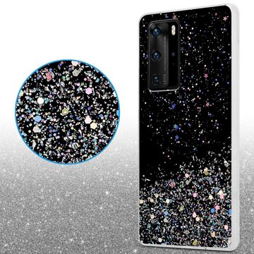 Cadorabo Handyhülle Huawei P40 PRO / P40 PRO+ Huawei P40 PRO / P40 PRO+, Flexible TPU Silikon Handy Schutzhülle - Hülle - mit Glitzer