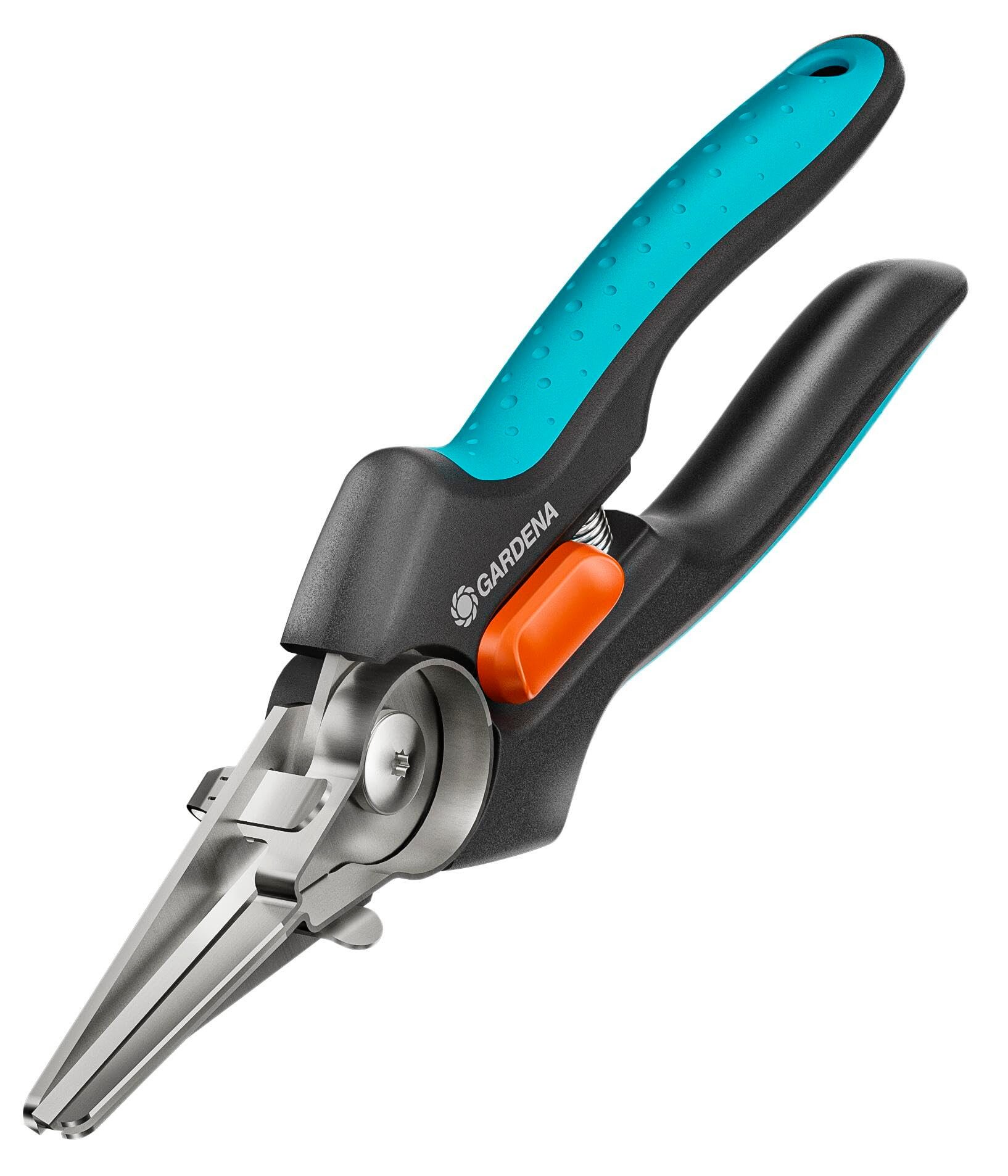 GARDENA Kräuterschere Gardena GripCut: Ernteschere aus rostfreiem Edelstahl, 45 mm Klinge, Greiffunktion, abnehmbarer Greifer, spülmaschinenfest